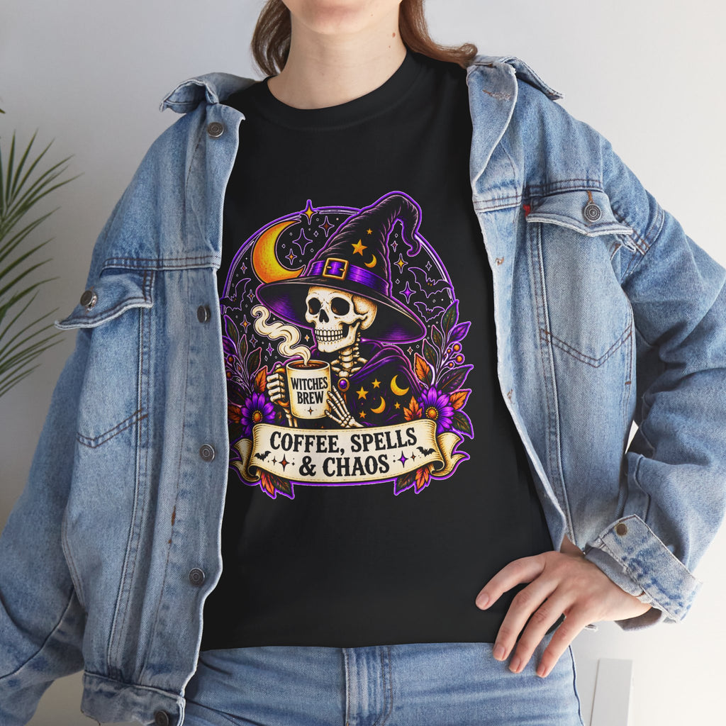 Halloween Skeleton Witch Shirt | Spooky Graphic Tee