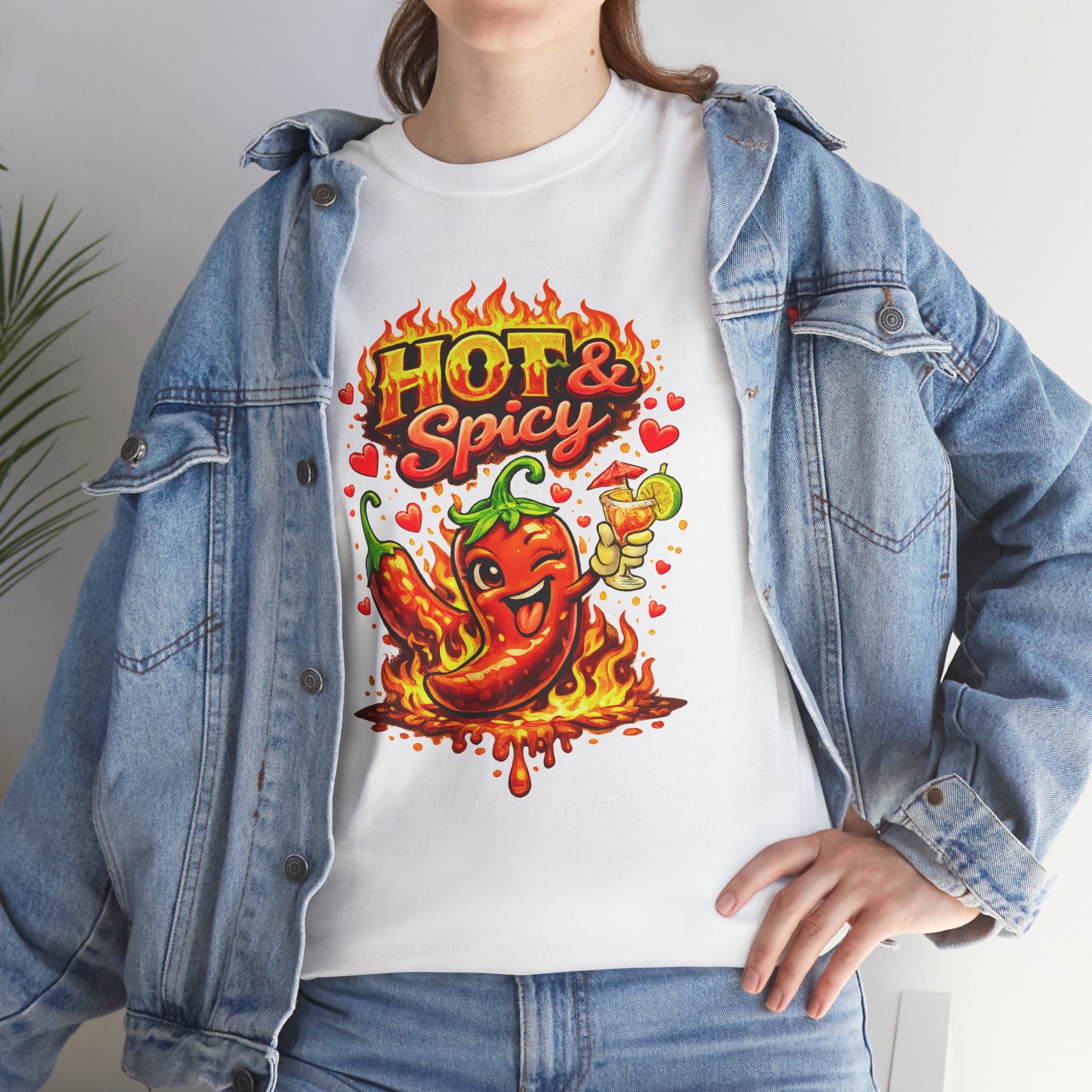 Hot & Spicy Pepper Shirt, Funny Chili Graphic Tee, Cute Food Lover T-Shirt, Spicy Gift