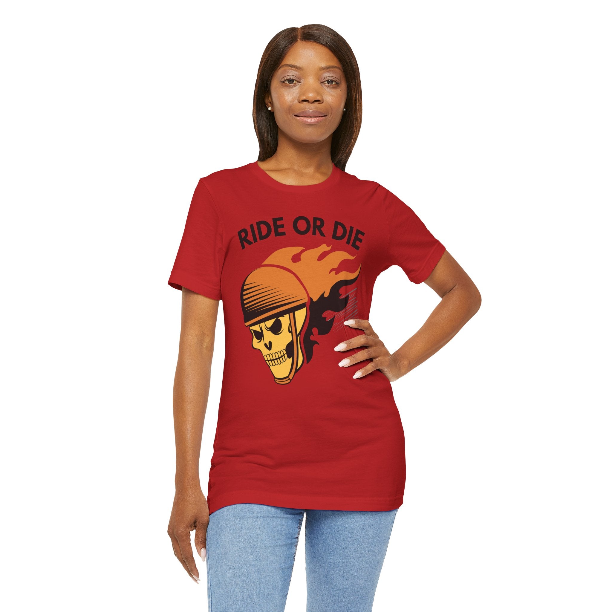 Ride or Die Skull Helmet T-Shirt | Biker Graphic Tee for Men | Vintage Motorcycle Shirt