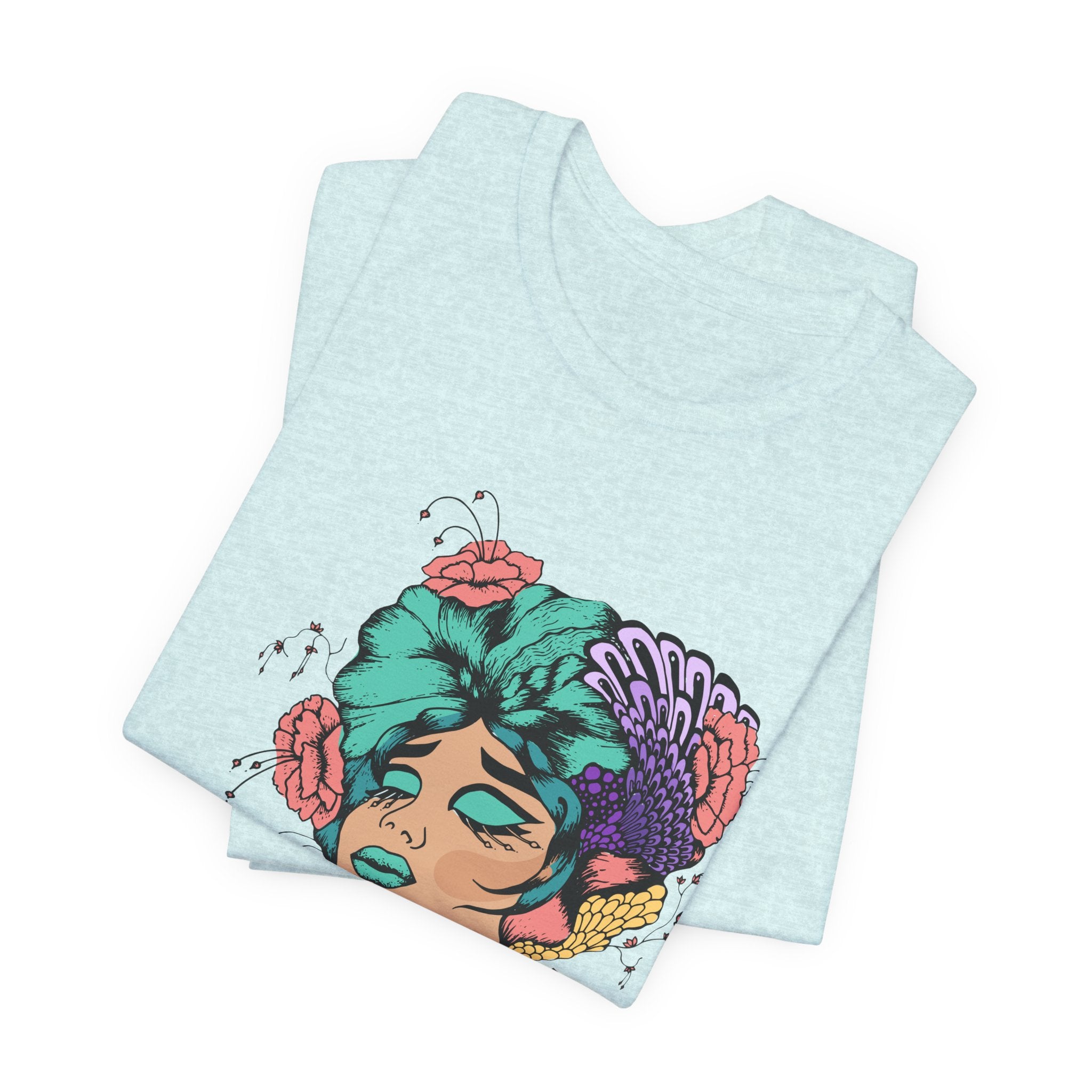 I Have Only You Floral Portrait Tee — Retro Femme Graphic T-Shirt