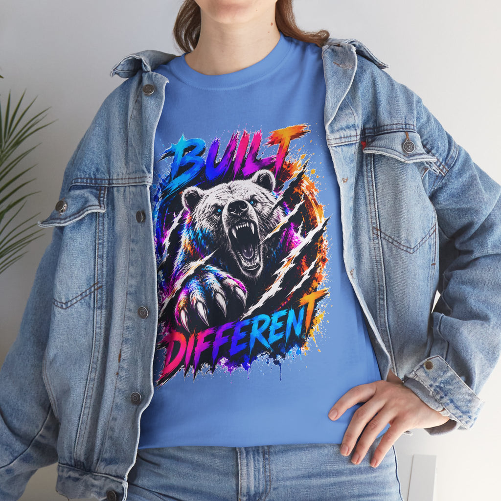 Built Different Bear T-Shirt — Bold Retro Grunge Graphic Tee