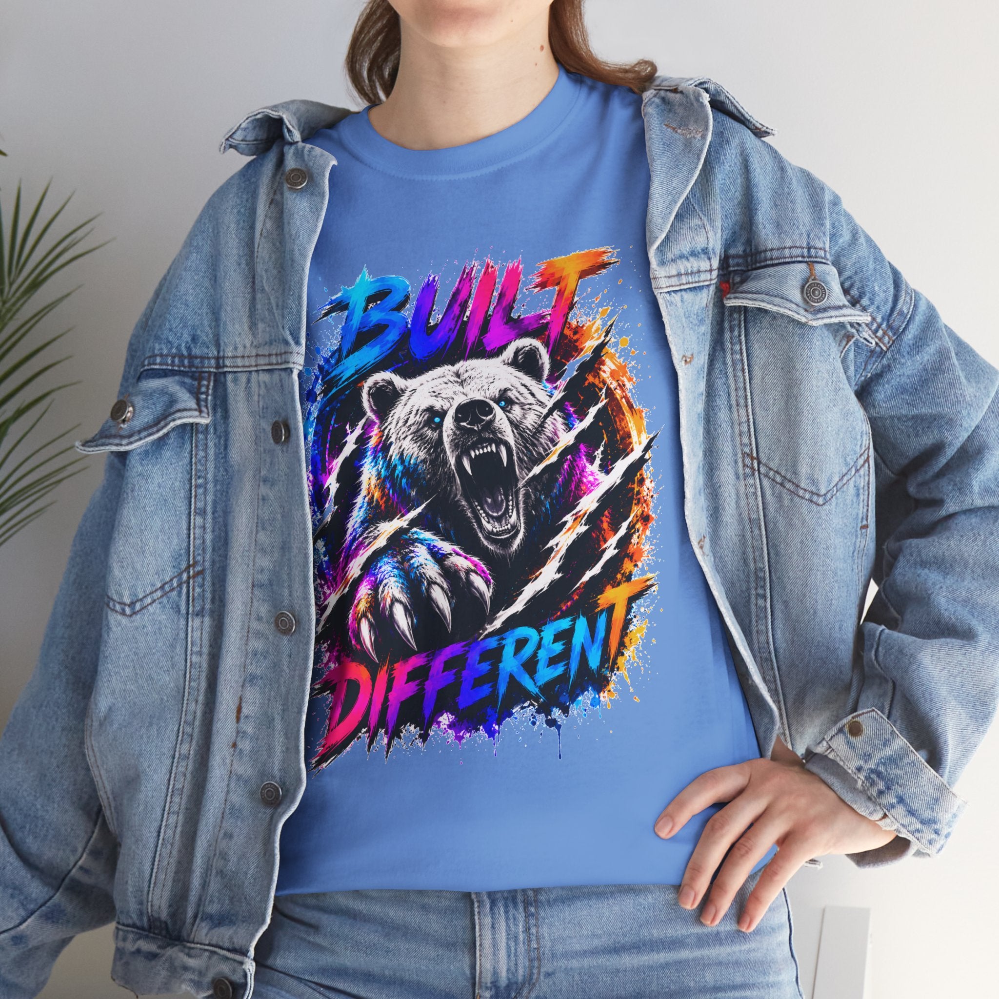 Built Different Bear T-Shirt — Bold Retro Grunge Graphic Tee