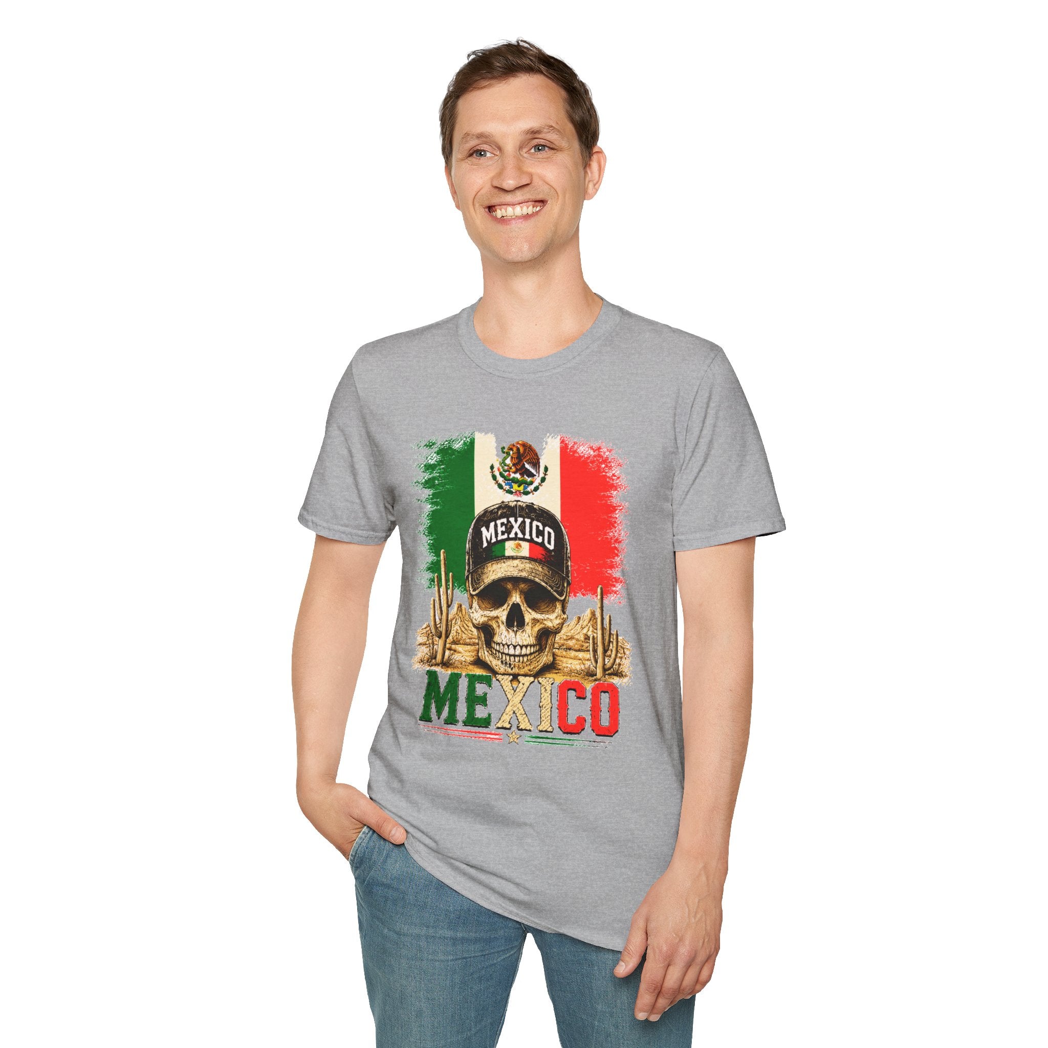 Mexico Flag Skull T-Shirt, Vintage Mexican Skull Shirt, Dia De Los Muertos Tee, Patriotic Mexico Graphic Tee, Gift for Men Women