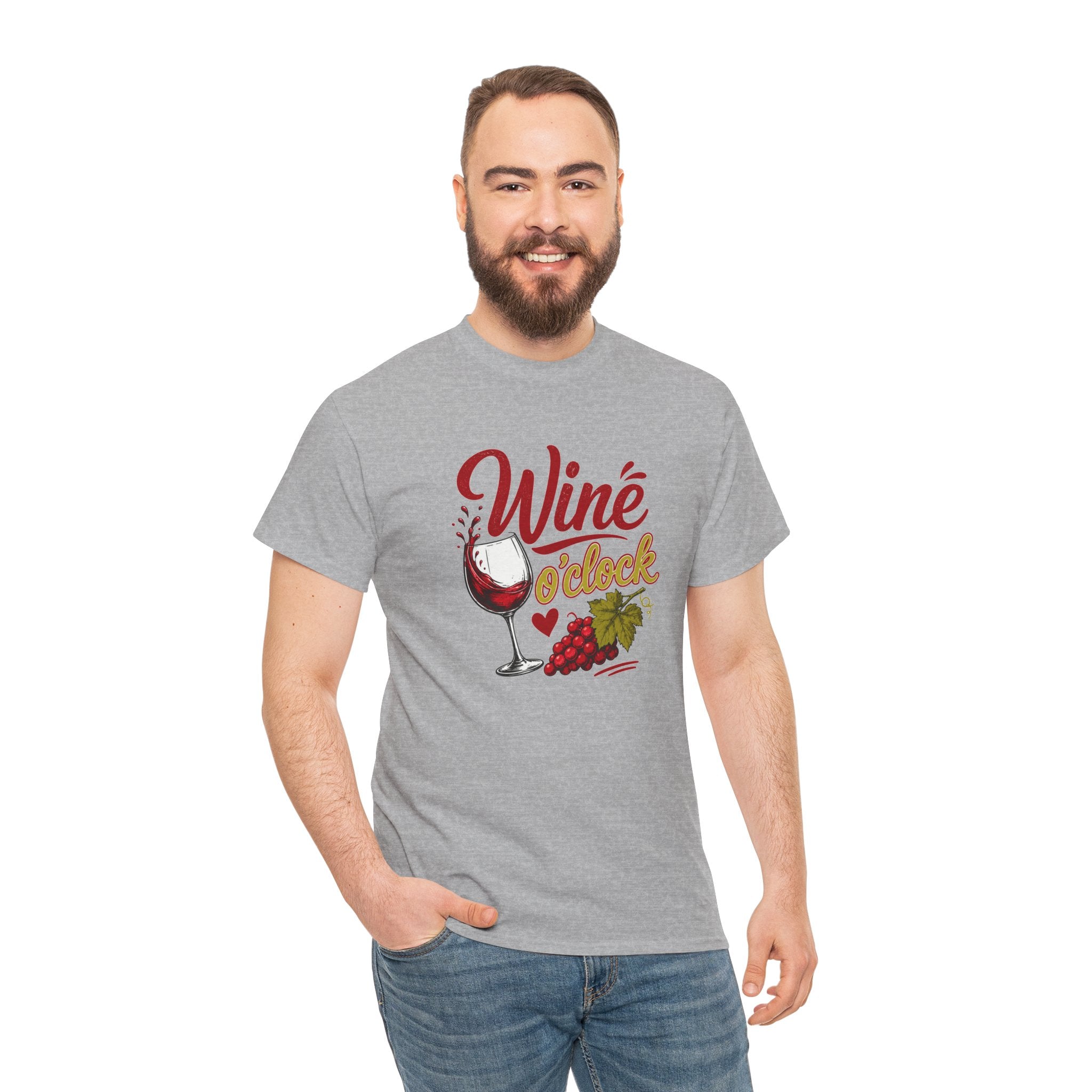 Wine T-Shirt - "Wine O'Clock" Graphic Tee for Wine Lovers