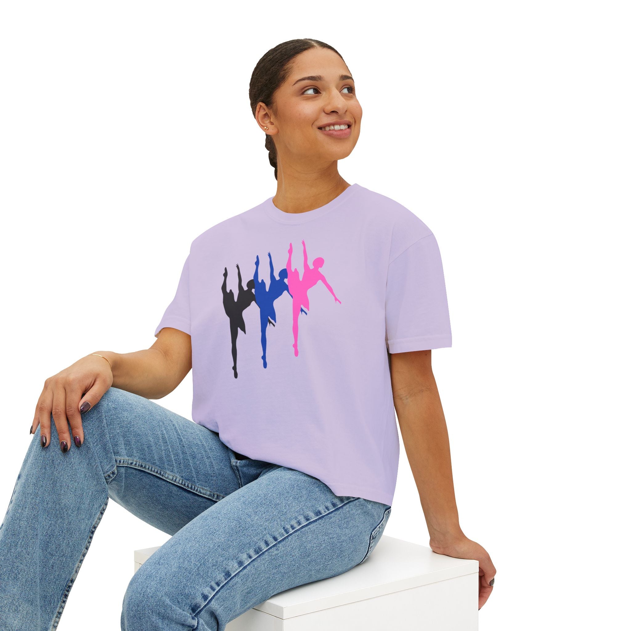 Ballet Dancer T-Shirt, Dance Shirt Women, Colorful Dancer Graphic Tee, Gift for Dancer, Aesthetic Dance Shirt, Boxy Tee