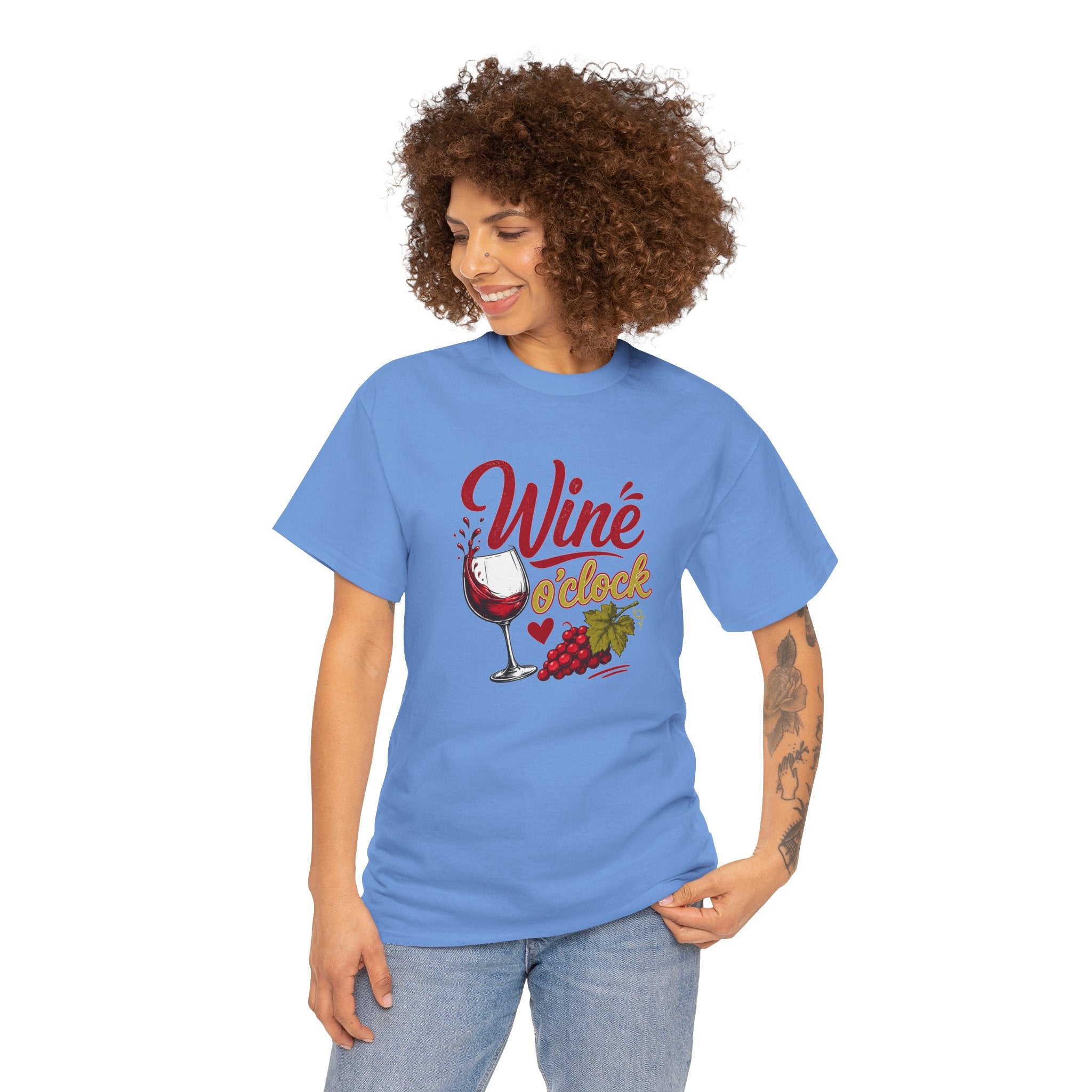 Wine T-Shirt - "Wine O'Clock" Graphic Tee for Wine Lovers