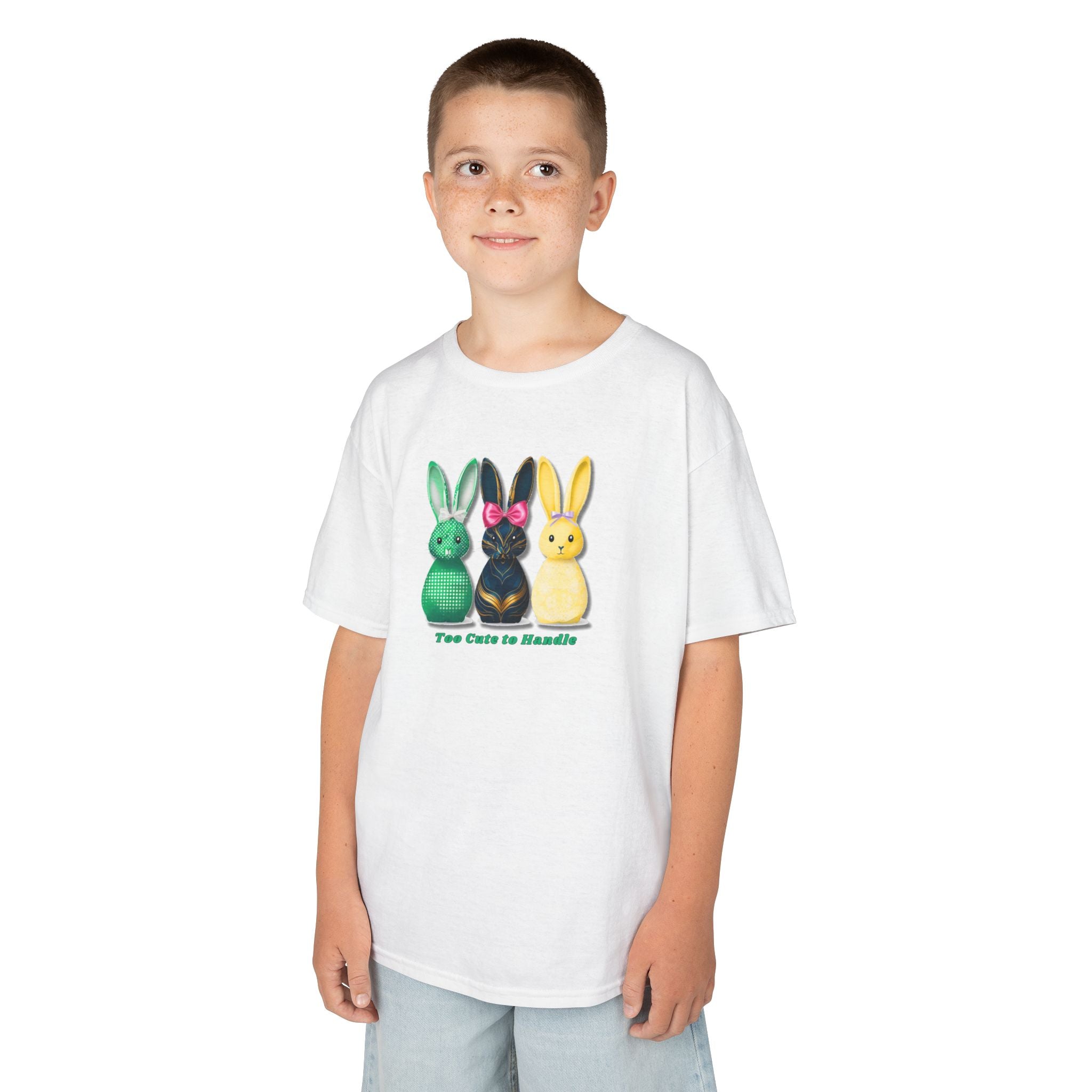 Kids Tee — Colorful Bunny Trio "You Color Me Beautiful" Easter Shirt