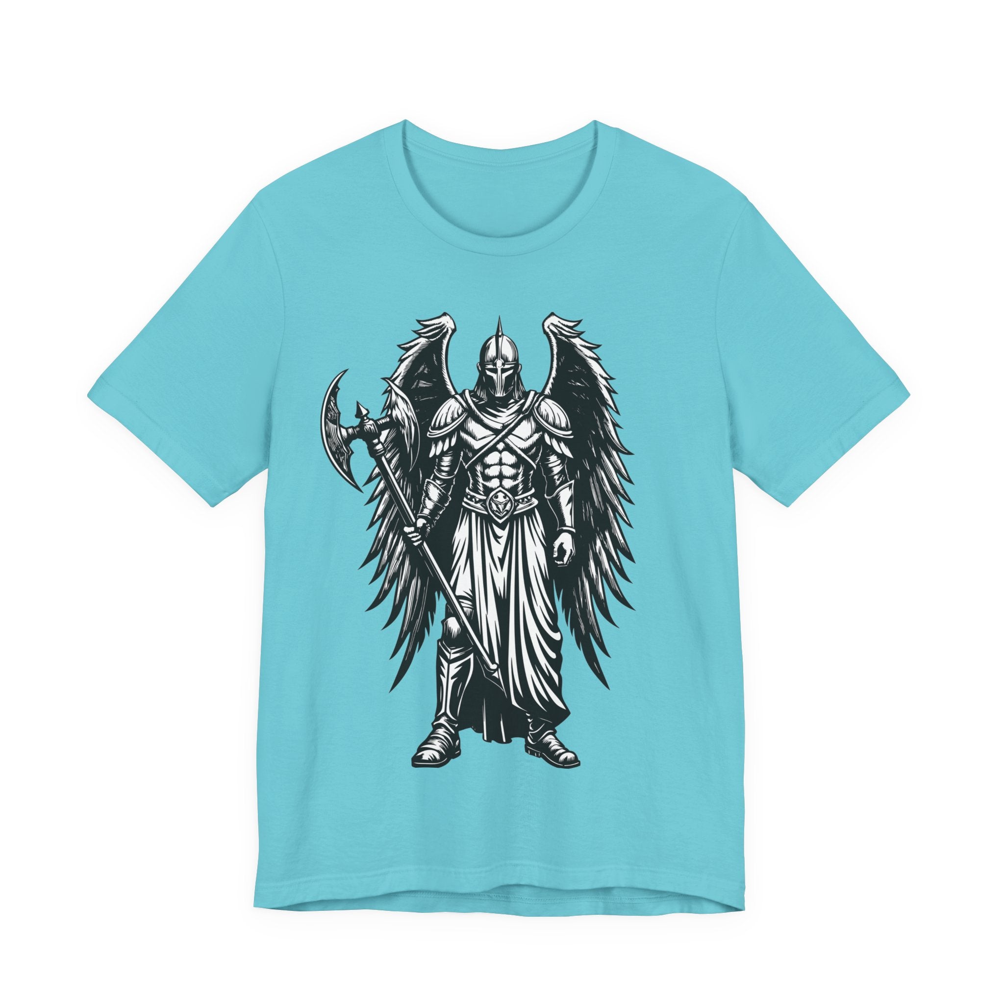 Angel of War Graphic Tee — Winged Knight Armor T-Shirt