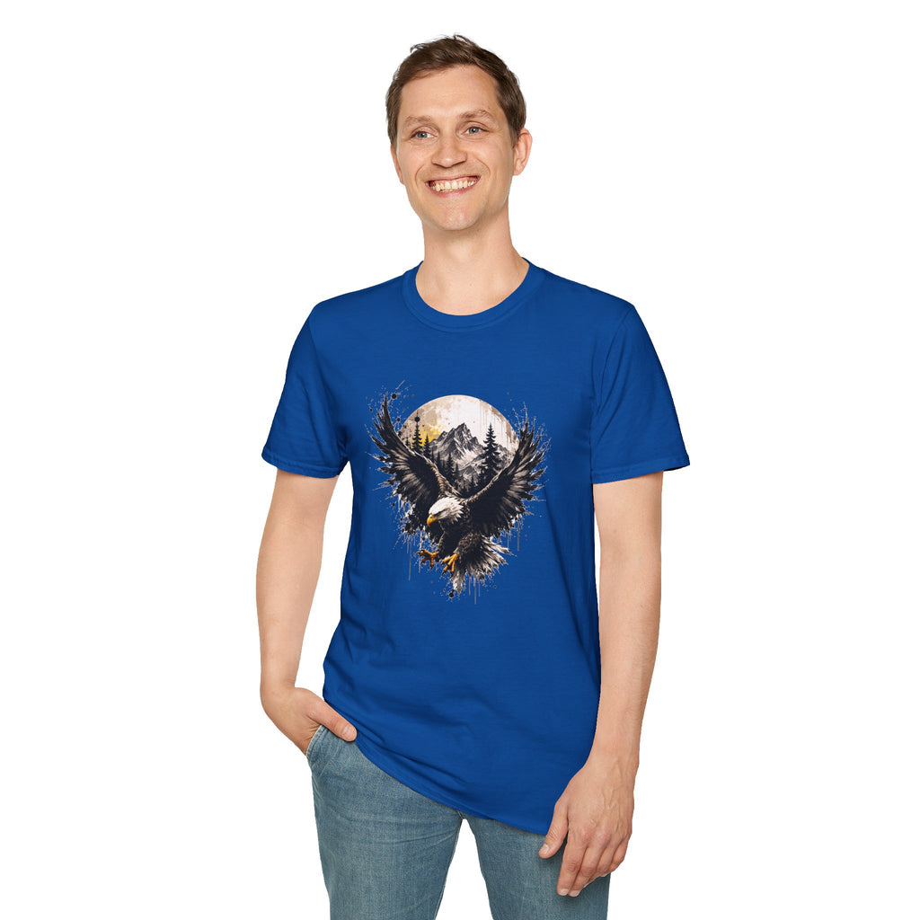 Bald Eagle Mountain T-Shirt | Patriotic Eagle Graphic Tee | Nature Lover Shirt | Outdoor Adventure Tee | Unisex Wildlife Gift