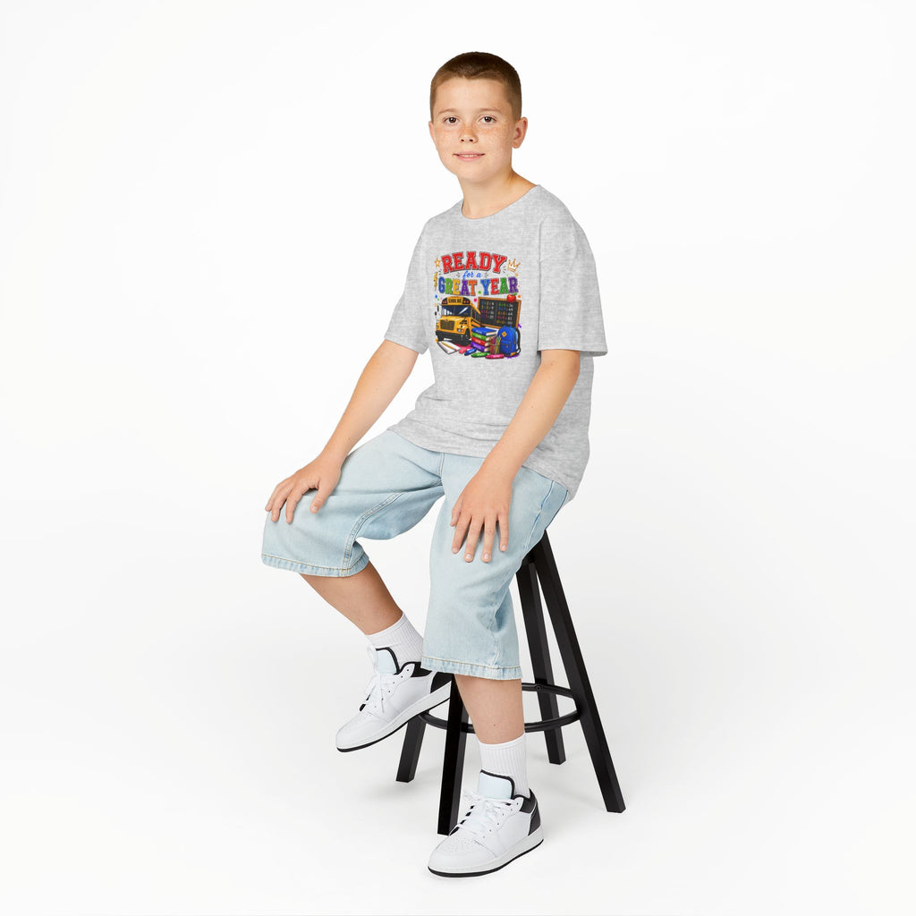 Kids T-Shirt — "Ready For A Great Year" School Bus Back-to-School Tee