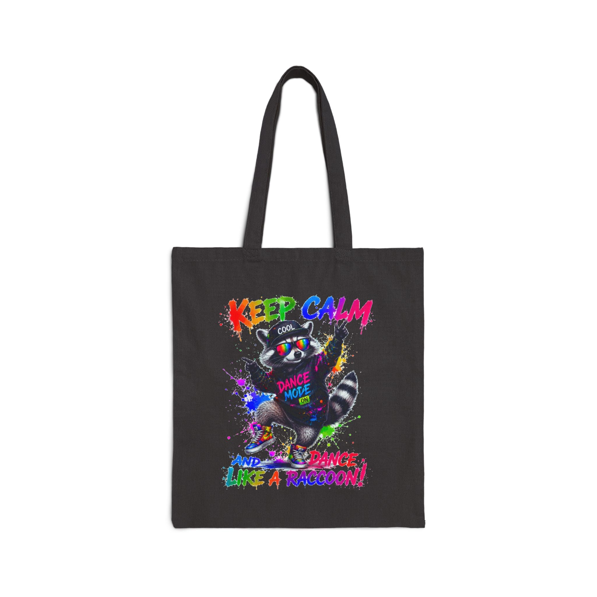 Keep Calm and Dance Like a Raccoon Canvas Tote Bag