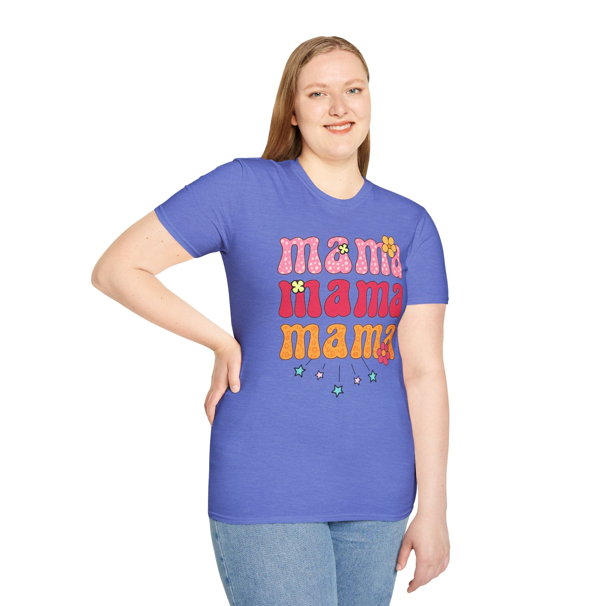 Mama Shirt, Retro Mama Tee, Cute Mom Shirt, Mother's Day Gift, Floral Mama Shirt, Trendy Mom T-Shirt