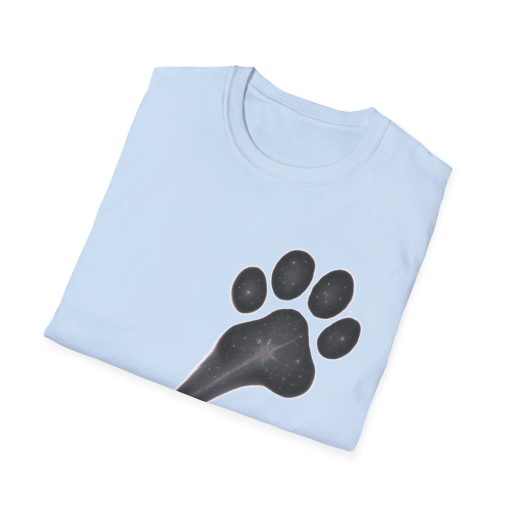 Minimal Paw Print T-Shirt, Dog Lover Tee, Aesthetic Pet Shirt, Paw Comet Design