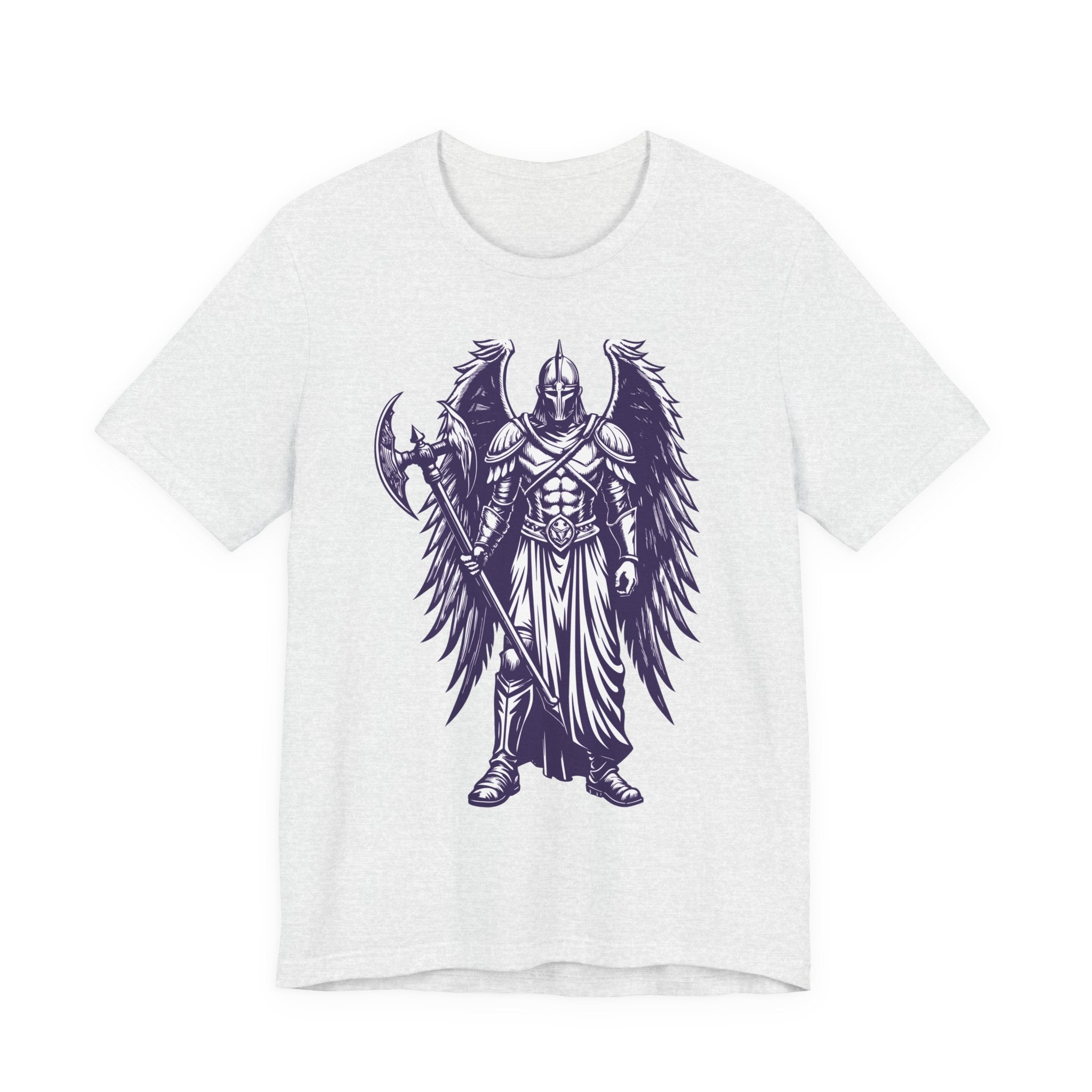 Fallen Angel Warrior T-Shirt | Gothic Fantasy Winged Knight Tee