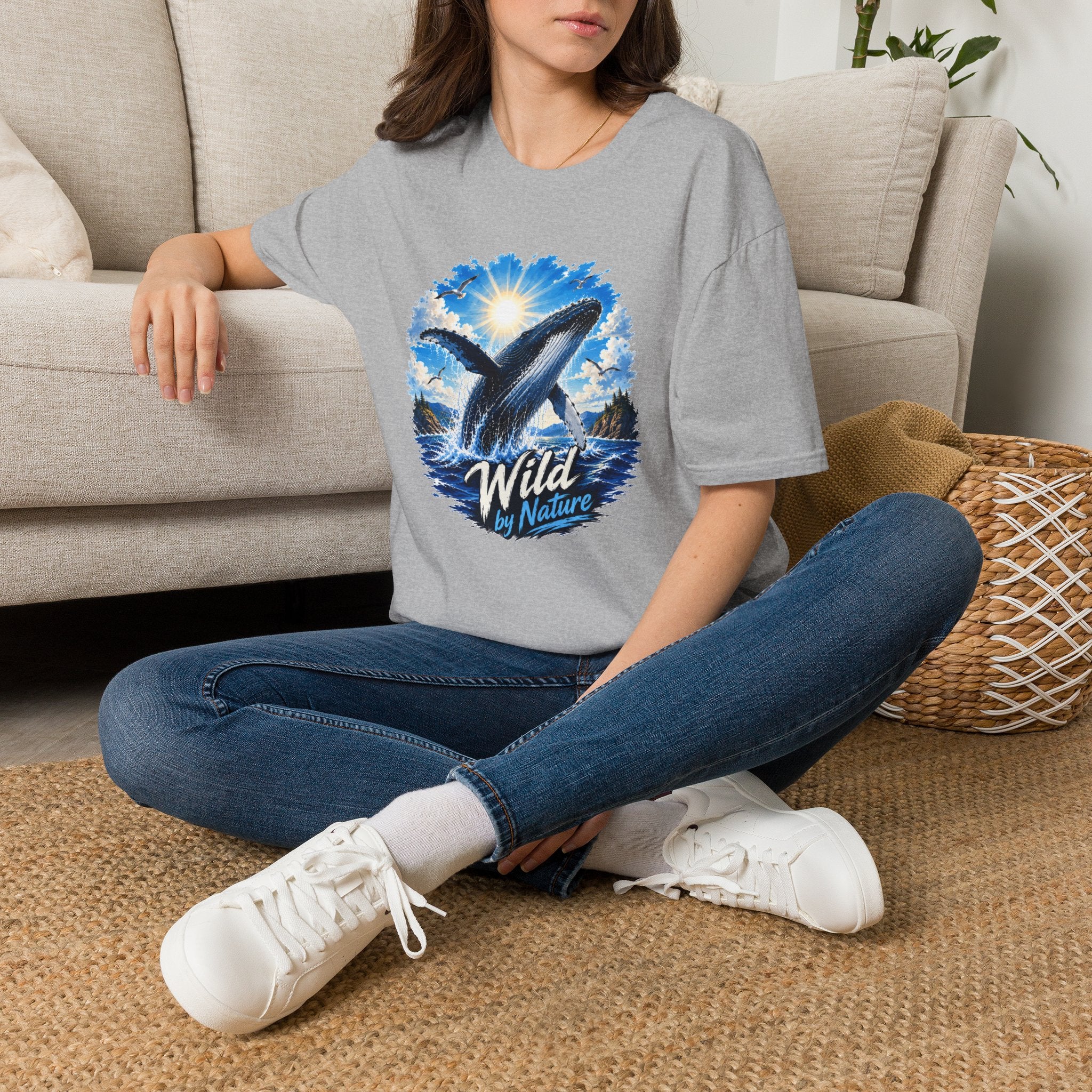 Whale T-Shirt, Ocean Whale Graphic Tee, Wild Nature Shirt, Ocean Lover Gift