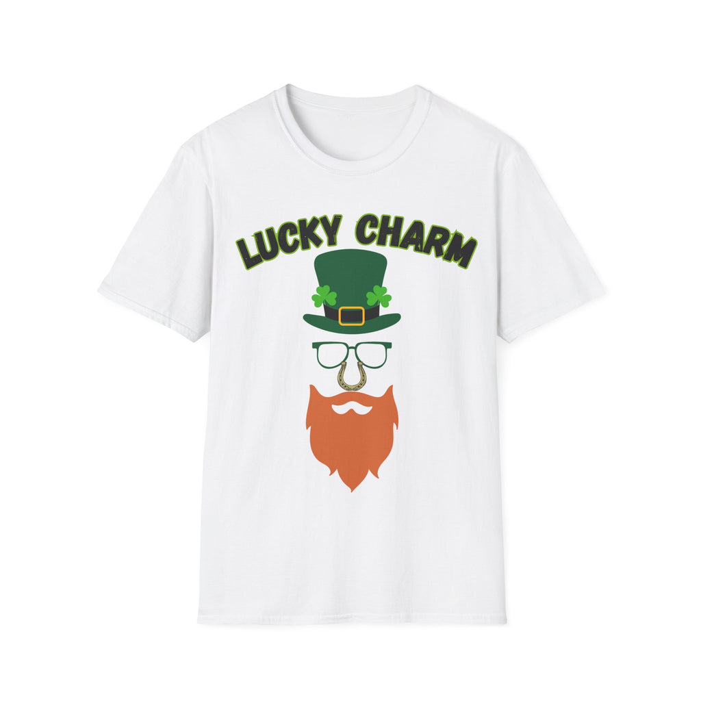 Lucky Charm St. Patrick’s Day T-Shirt — Leprechaun Hat & Beard Graphic