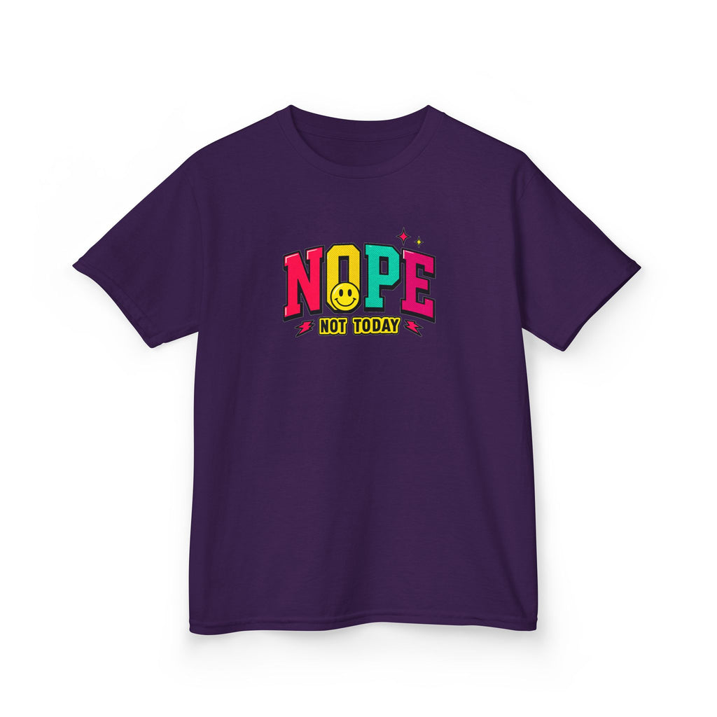 Kids "NOPE Not Today" Graphic Tee — Funny Retro Lettering Kids T-Shirt