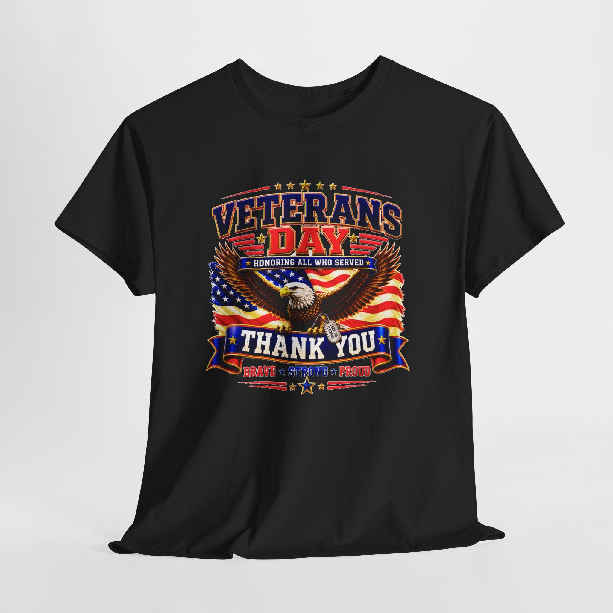 Veterans Day Shirt, Thank You Veteran Tee, Eagle Patriotic T-Shirt, Honoring All Who Served, Military Appreciation Gift