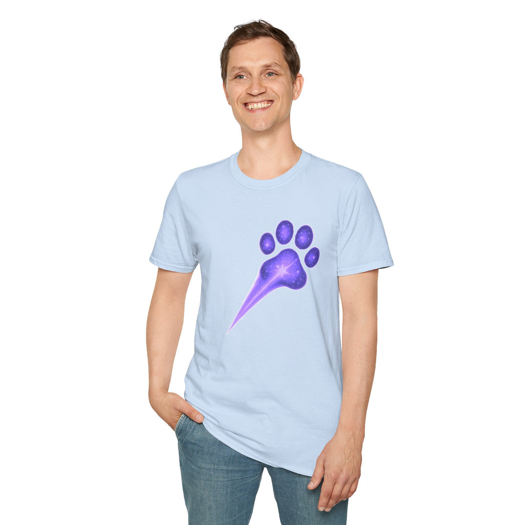 Purple Galaxy Paw Tee Dog Lover Gift, Aesthetic Pet Lover Tee