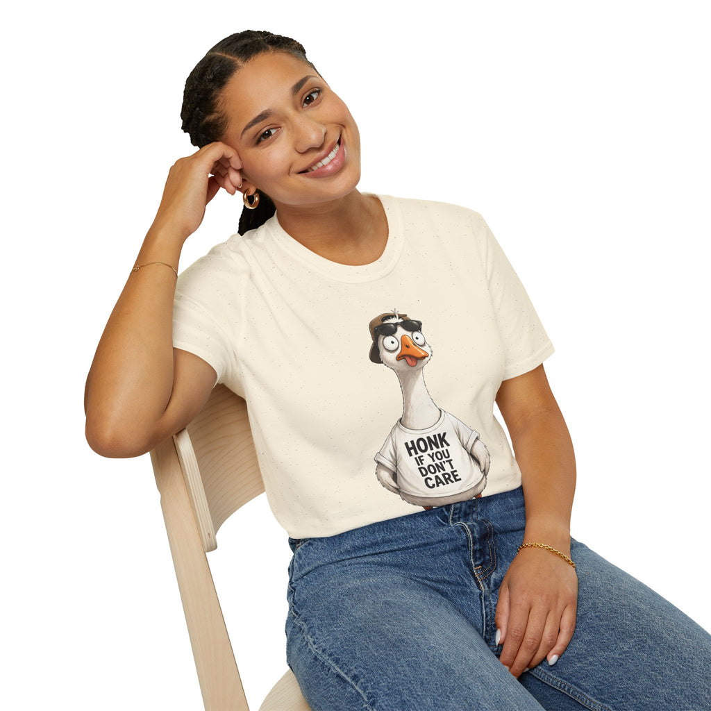 Funny Goose Shirt Honk If You Don’t Care T-Shirt Meme Graphic Tee Unisex Funny Animal Shirt Sarcastic Humor Gift Casual Tee