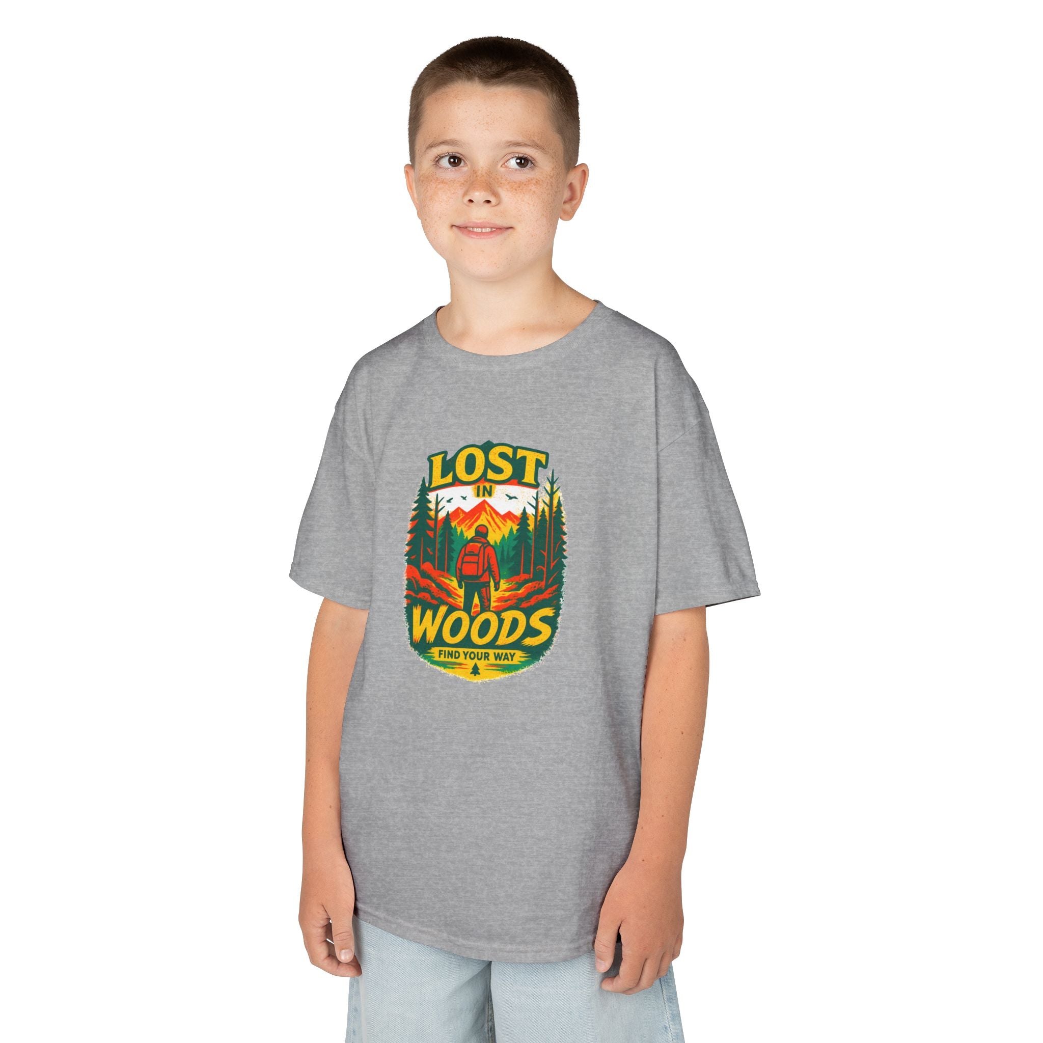 Kids Lost in Woods Shirt | Camping Adventure Tee | Nature Graphic T-Shirt
