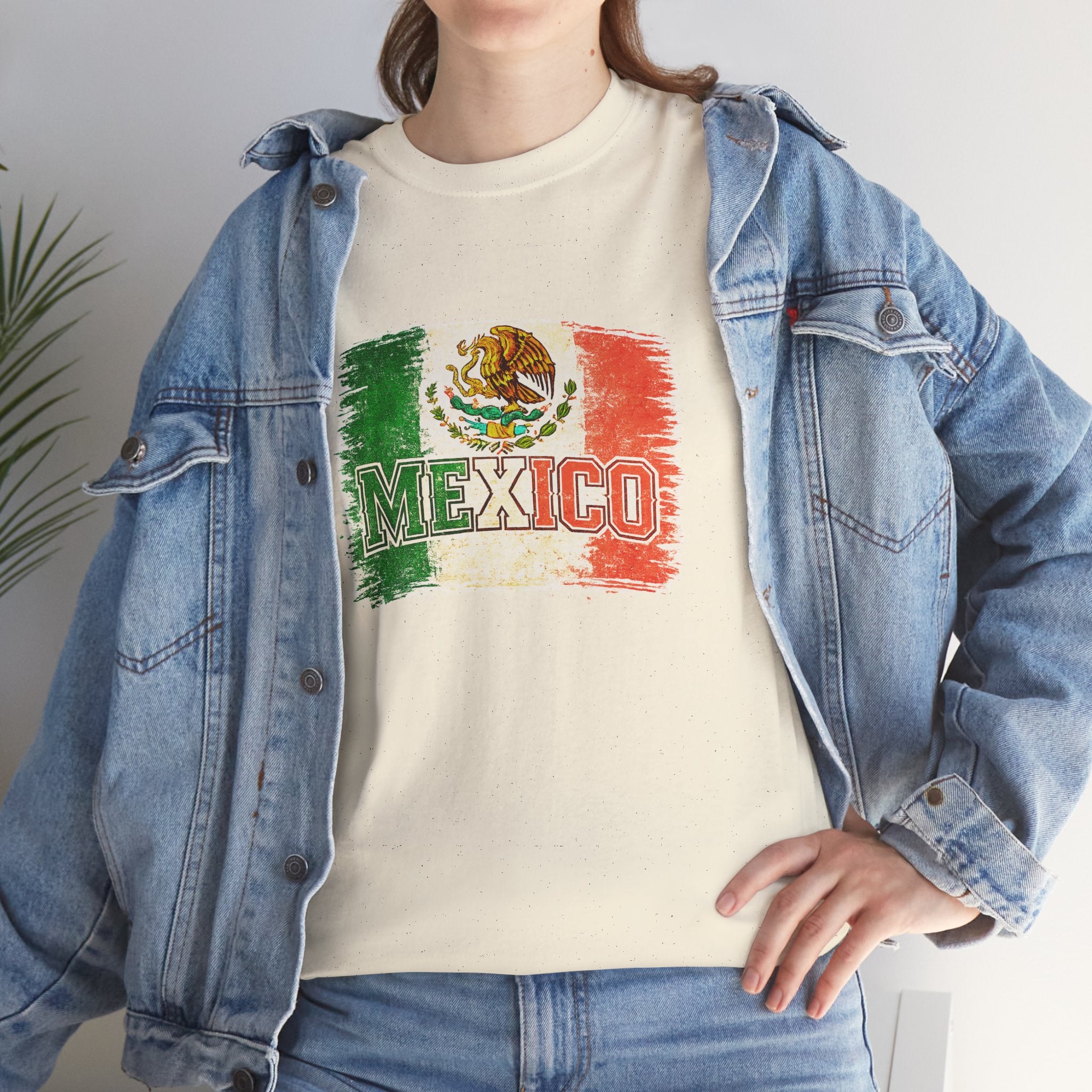 Mexico Flag Vintage T-Shirt — Distressed Mexican Emblem Tee