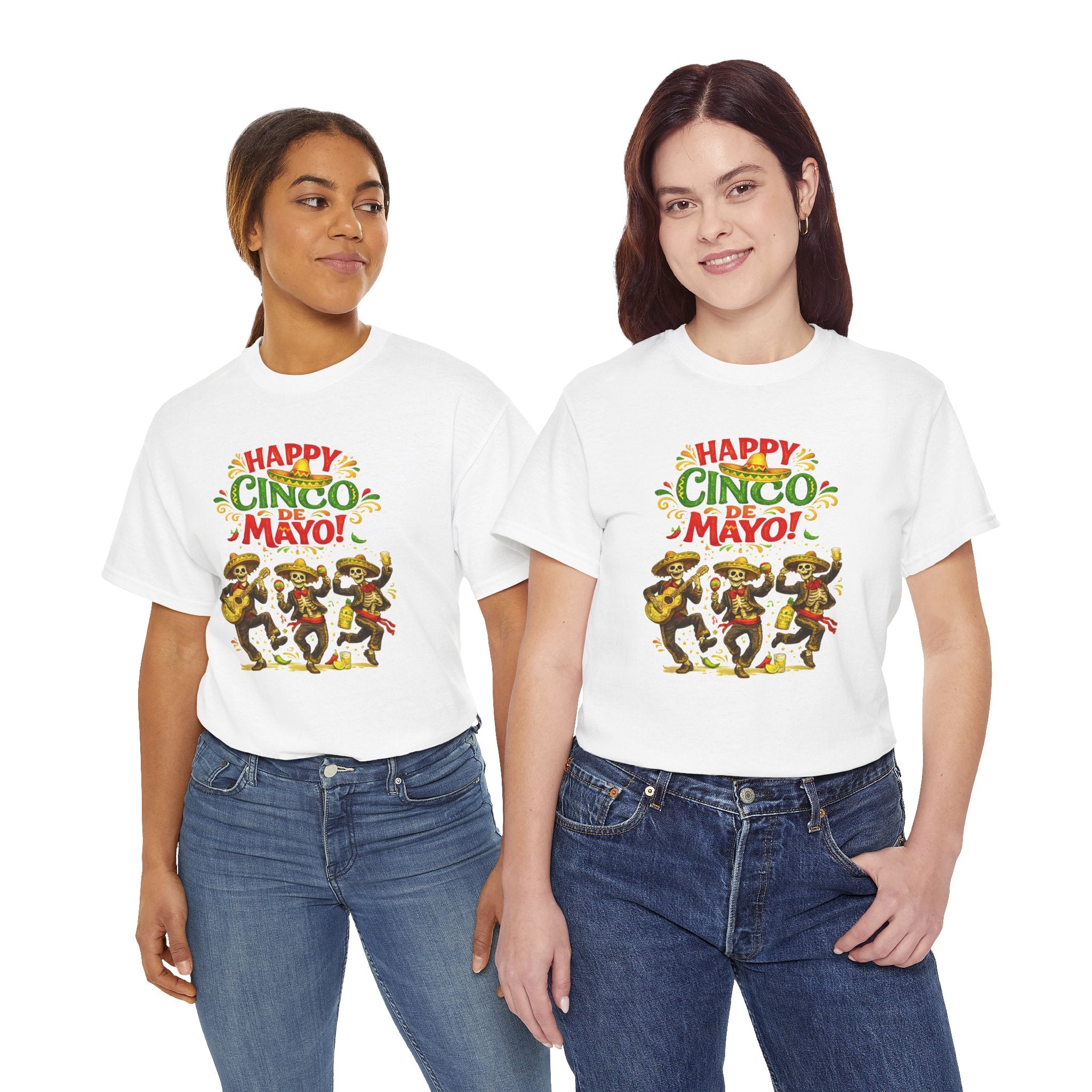 Cinco De Mayo Shirt, Happy Cinco De Mayo Tee, Dancing Skeleton Fiesta Shirt, Funny Mexican Party T-Shirt