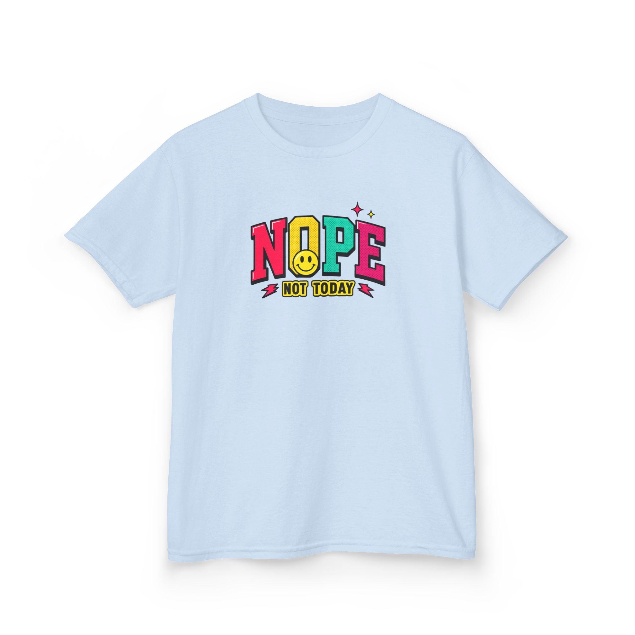 Kids "NOPE Not Today" Graphic Tee — Funny Retro Lettering Kids T-Shirt