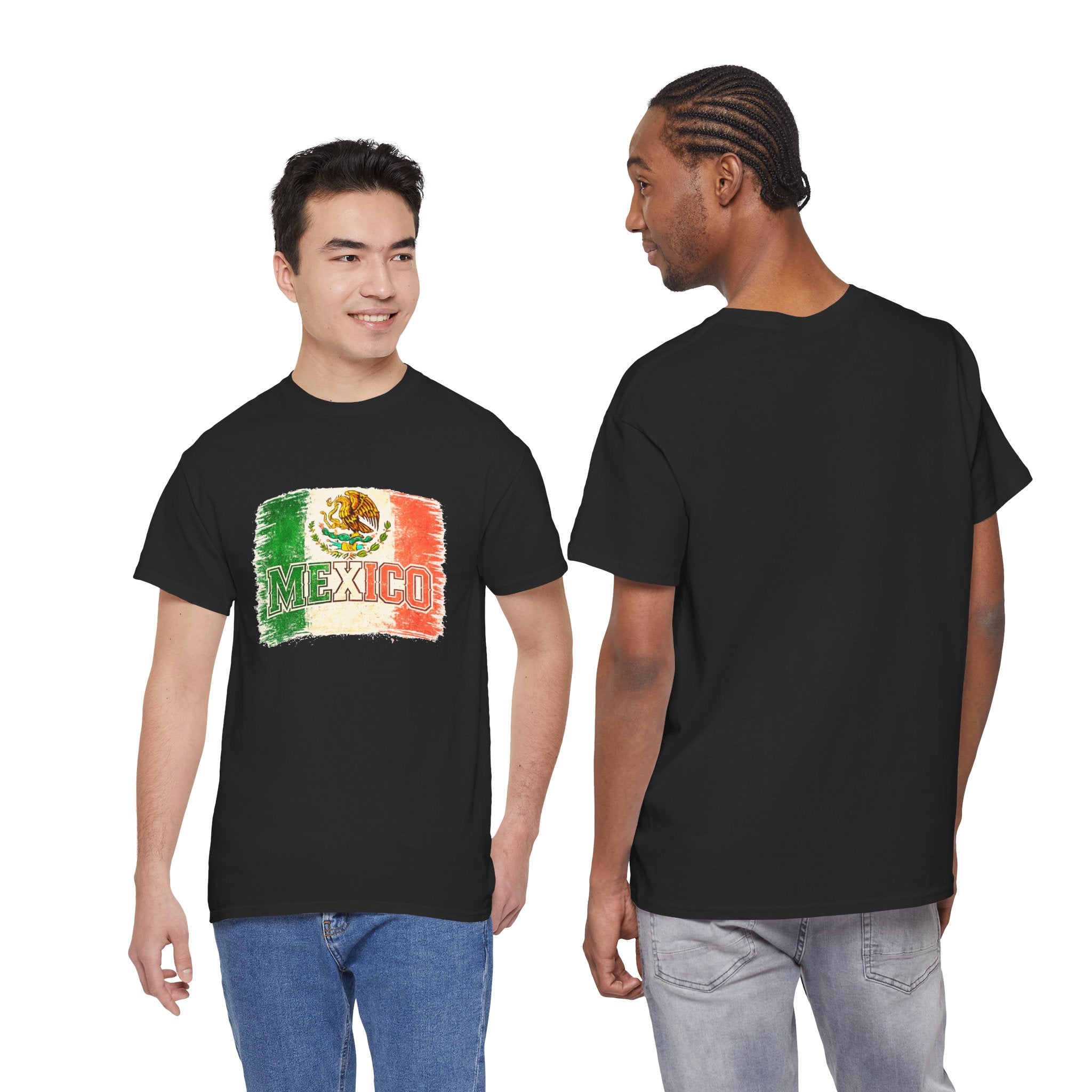 Mexico Flag Vintage T-Shirt — Distressed Mexican Emblem Tee