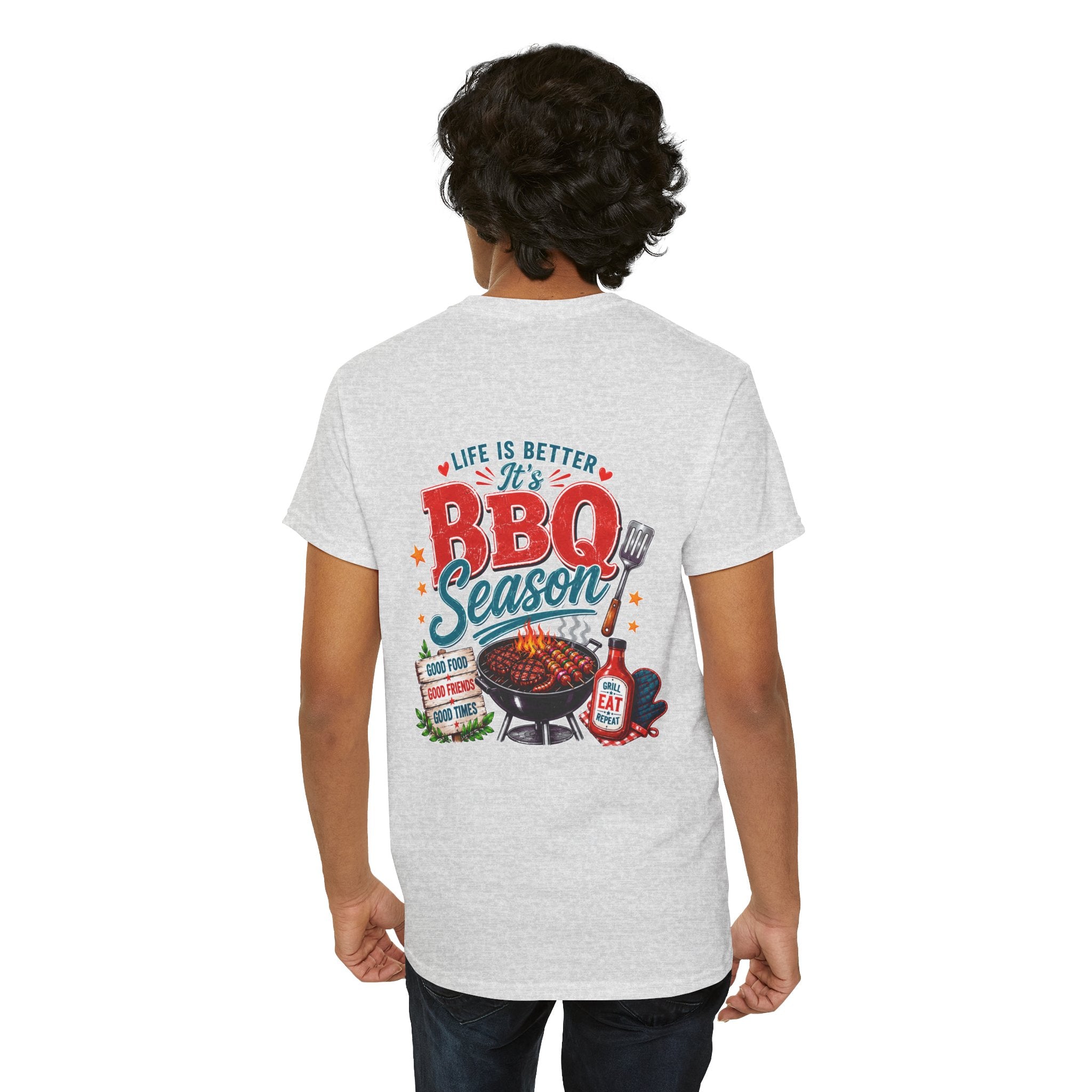 BBQ Season T-Shirt | Life Is Better It's BBQ Season Tee | Funny Grill Shirt | Summer Cookout Tee | Barbecue Lover Gift | Backyard BBQ Shirt