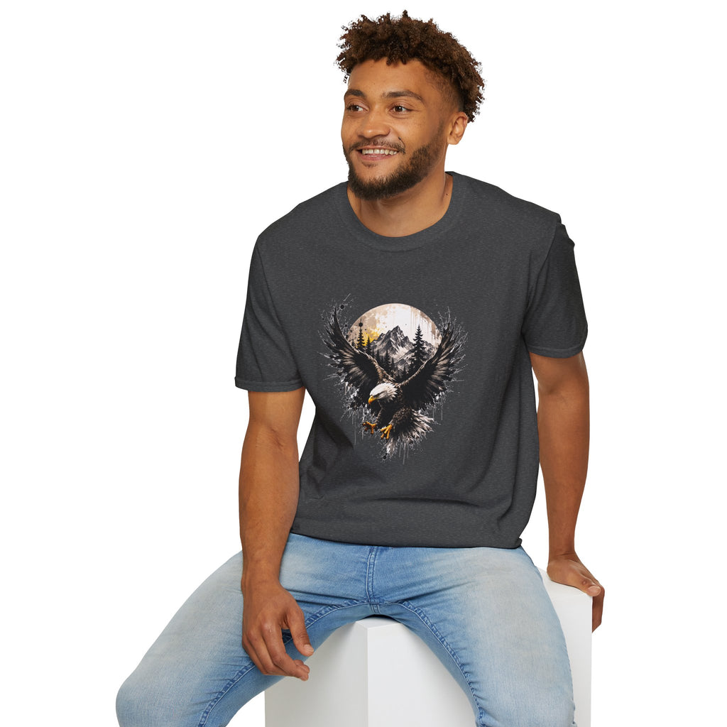 Bald Eagle Mountain T-Shirt | Patriotic Eagle Graphic Tee | Nature Lover Shirt | Outdoor Adventure Tee | Unisex Wildlife Gift