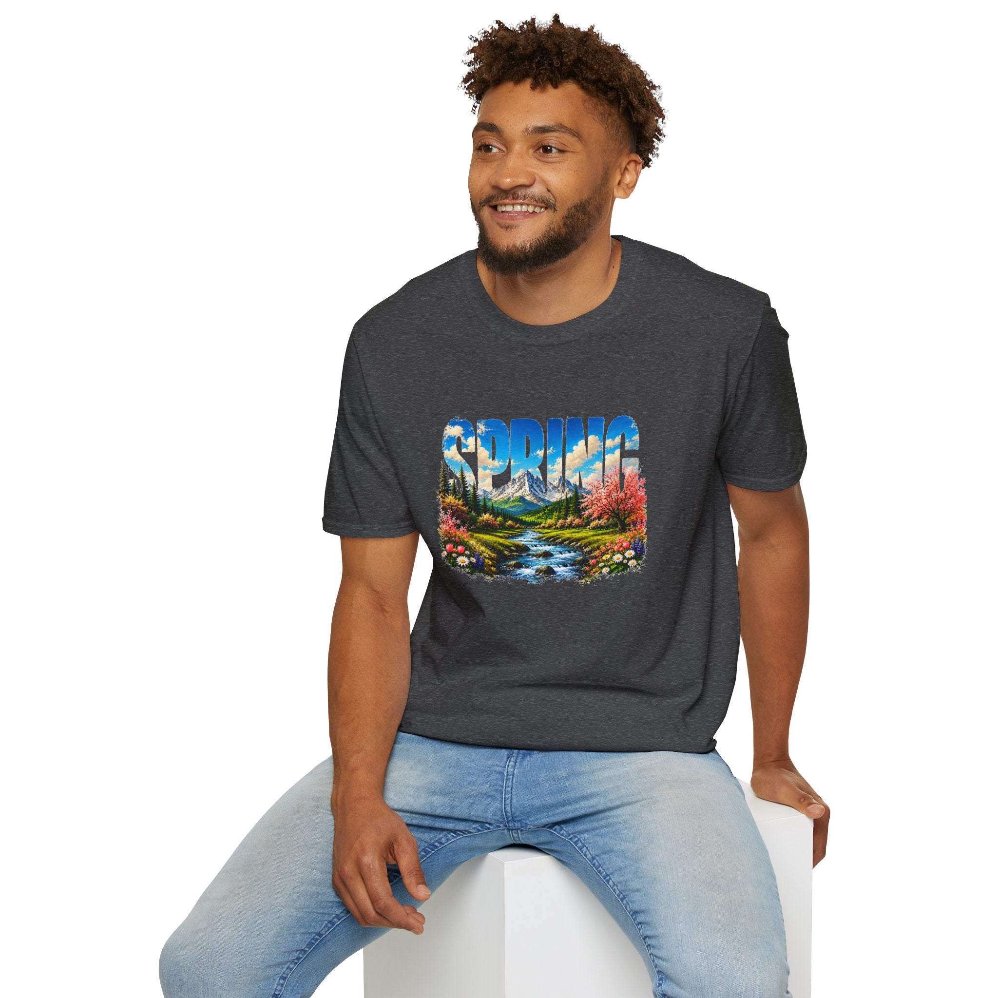 Spring Mountain T Shirt Scenic Landscape Tee