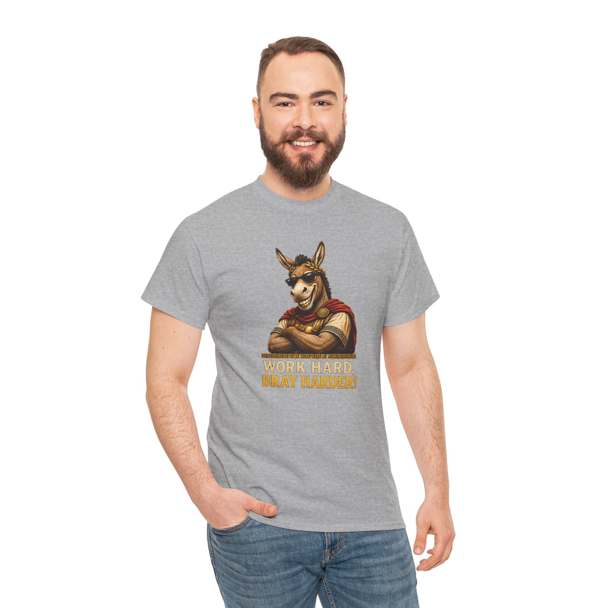 Work Hard Bray Harder T‑Shirt — Funny Donkey Motivational Tee