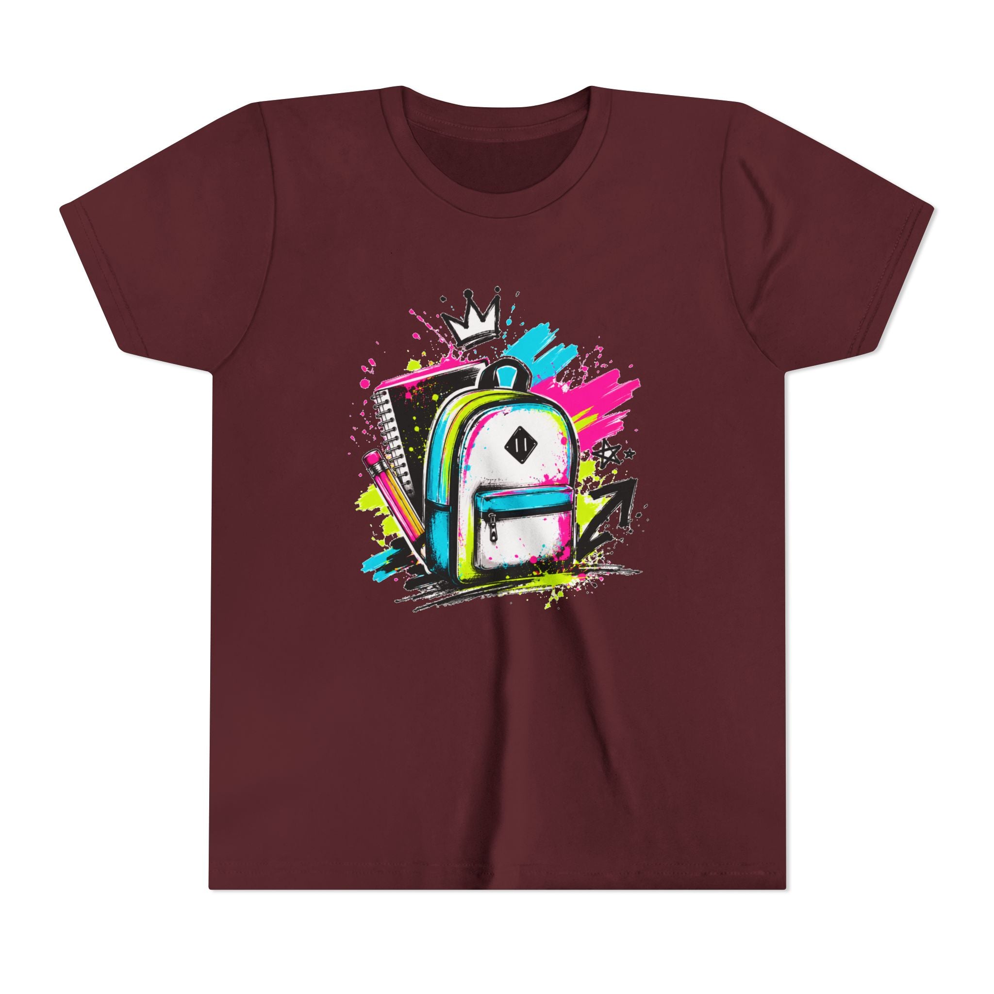 Back to School Kids T-Shirt | Graffiti Backpack Graphic Tee | First Day of School Shirt | Boys Girls Youth Tee
