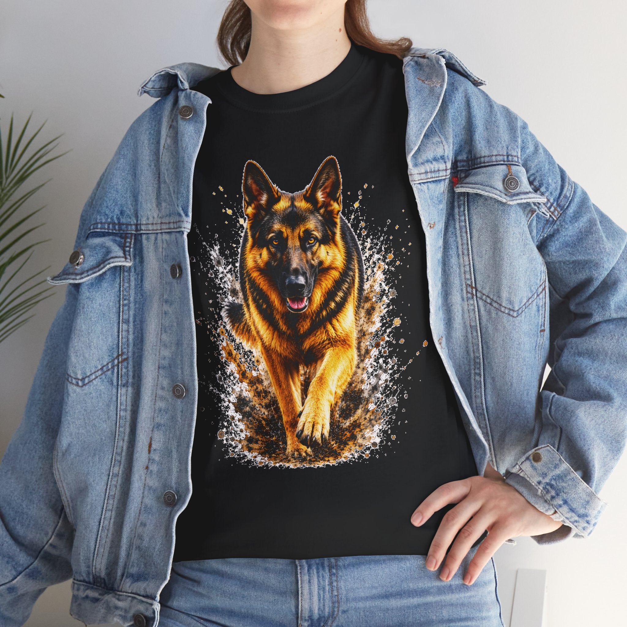 German Shepherd Running T-Shirt, German Shepherd Graphic Tee, Dog Lover Shirt, Unisex German Shepherd Tee, Gift for Dog Owner, K9 Animal Shirt