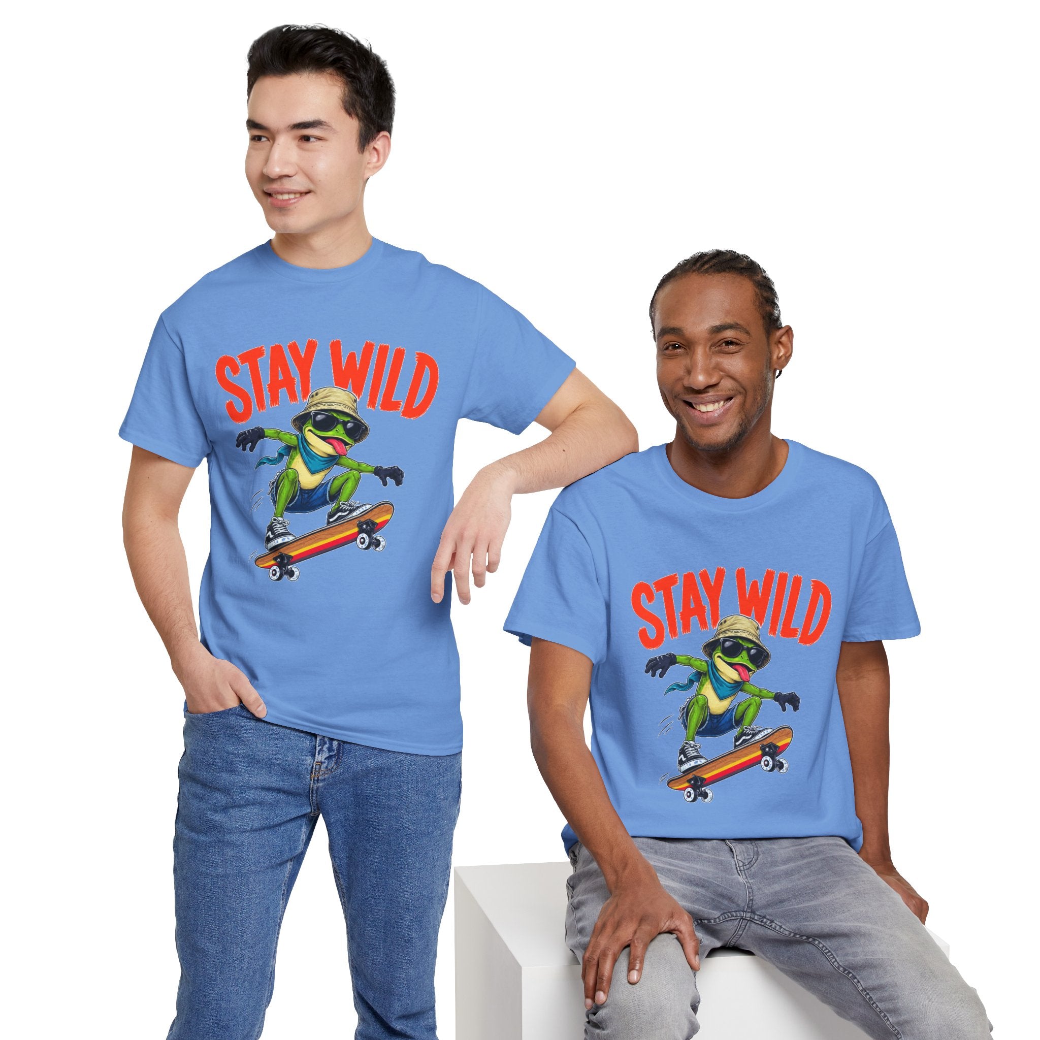 Stay Wild Frog Skateboard Shirt, Funny Frog T-Shirt, Skater Graphic Tee, Retro Frog Shirt, Cool Unisex Streetwear Tee