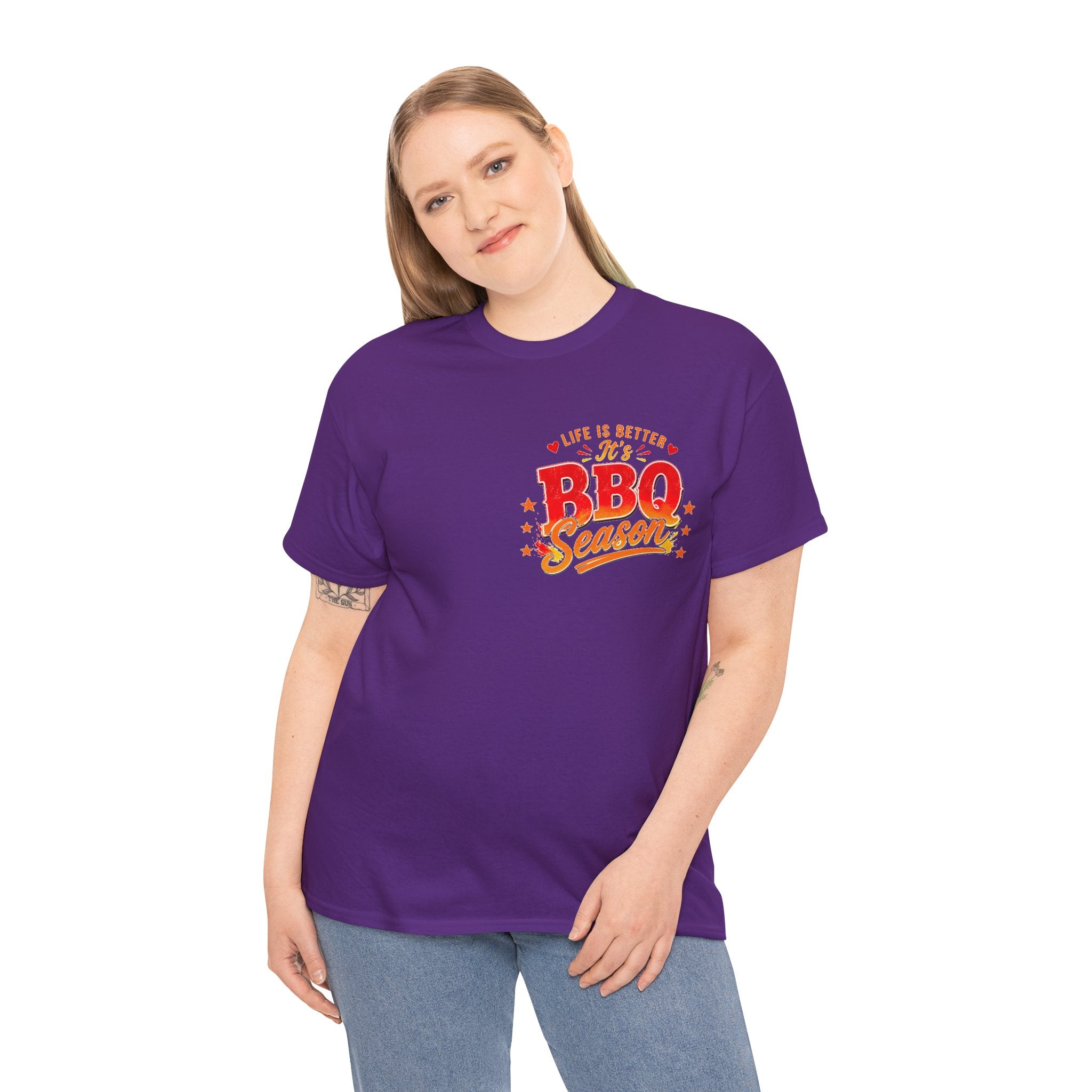 BBQ Season T-Shirt | Life Is Better It's BBQ Season Tee | Funny Grill Shirt | Summer Cookout Tee | Barbecue Lover Gift | Backyard BBQ Shirt