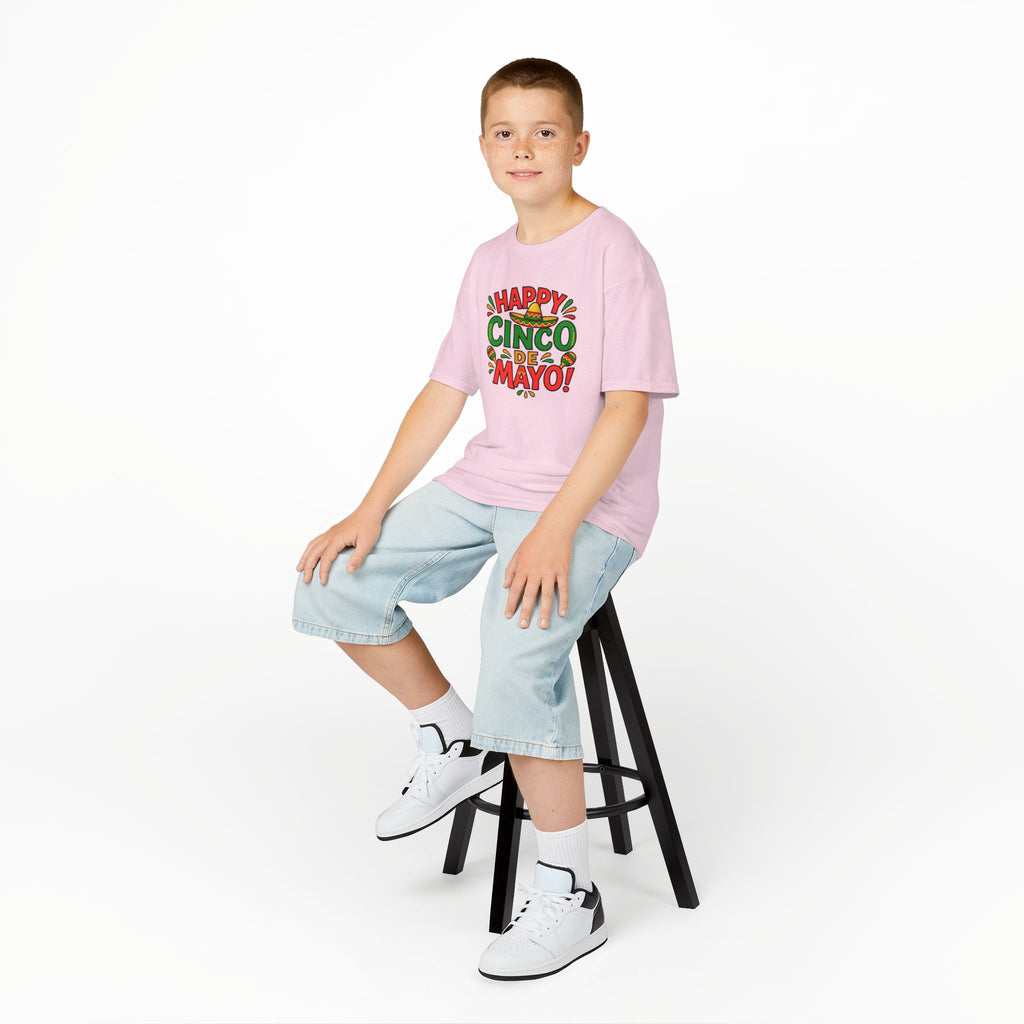 Kids "Happy Cinco de Mayo!" Tee — Festive Mexican Holiday Shirt