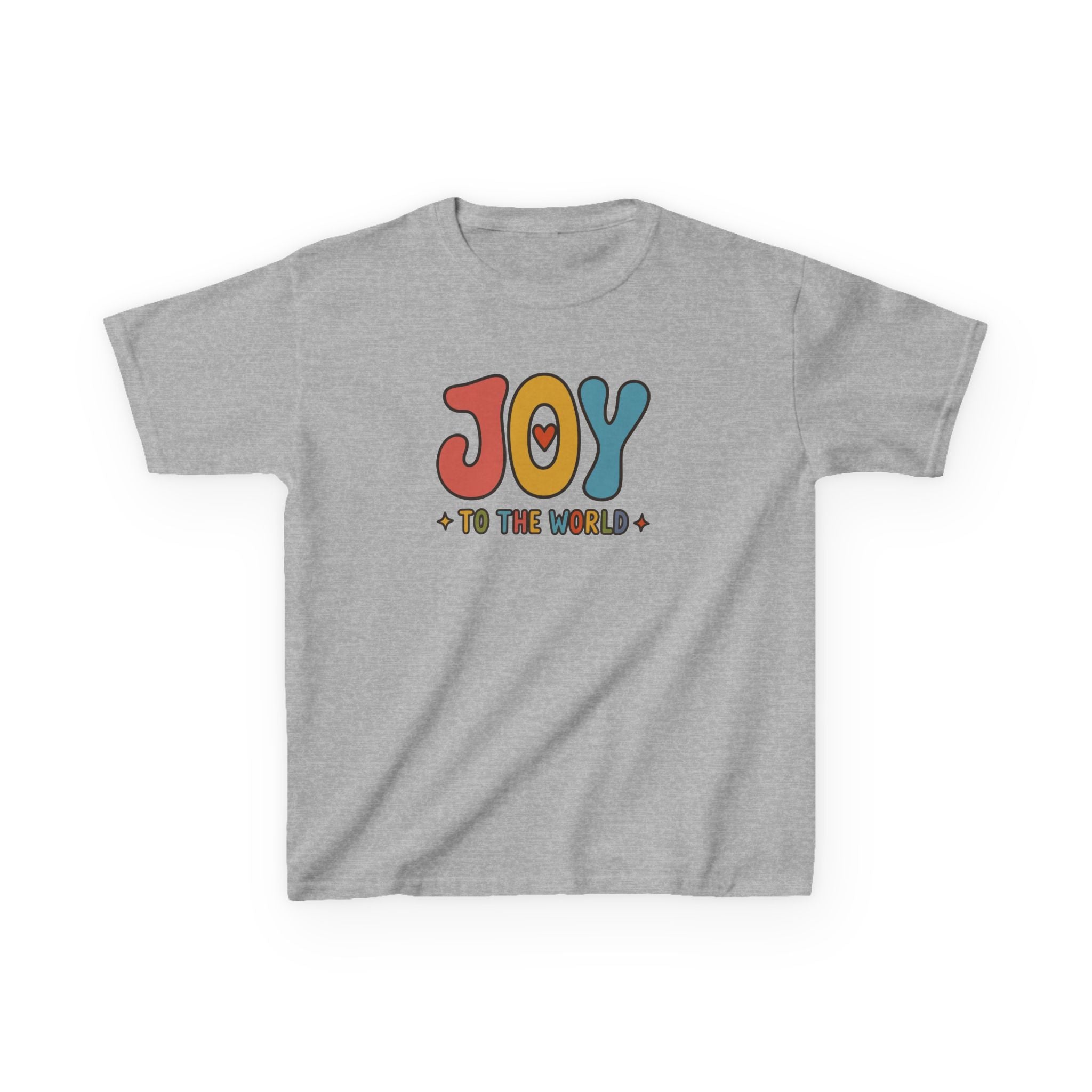 Kids Joy to the World Shirt | Retro Christmas Tee for Kids | Holiday Graphic T-Shirt | Cute Kids Xmas Shirt