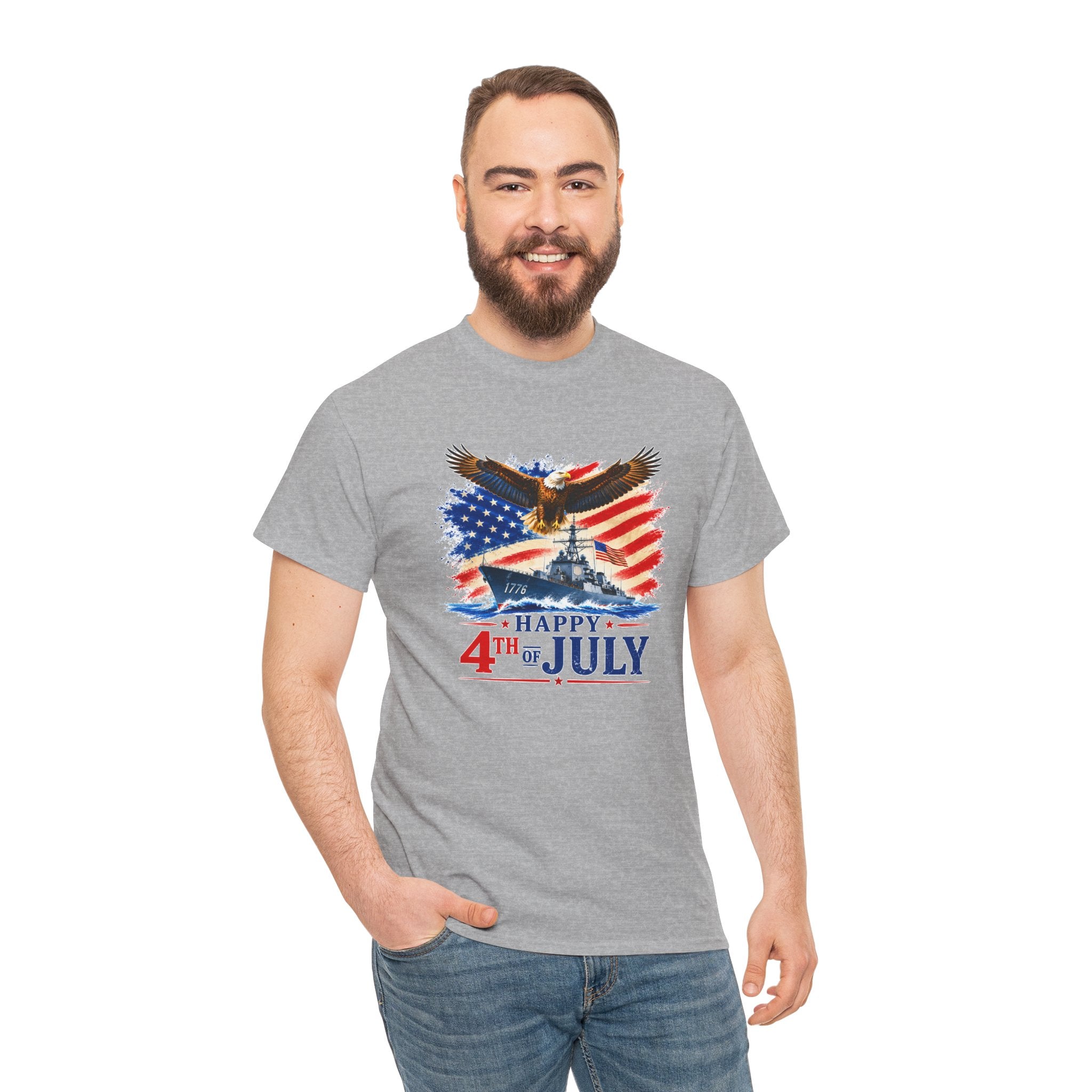 Happy 4th of July Shirt, Patriotic Eagle T-Shirt, American Flag Tee, USA Independence Day Shirt, Freedom Eagle Gift