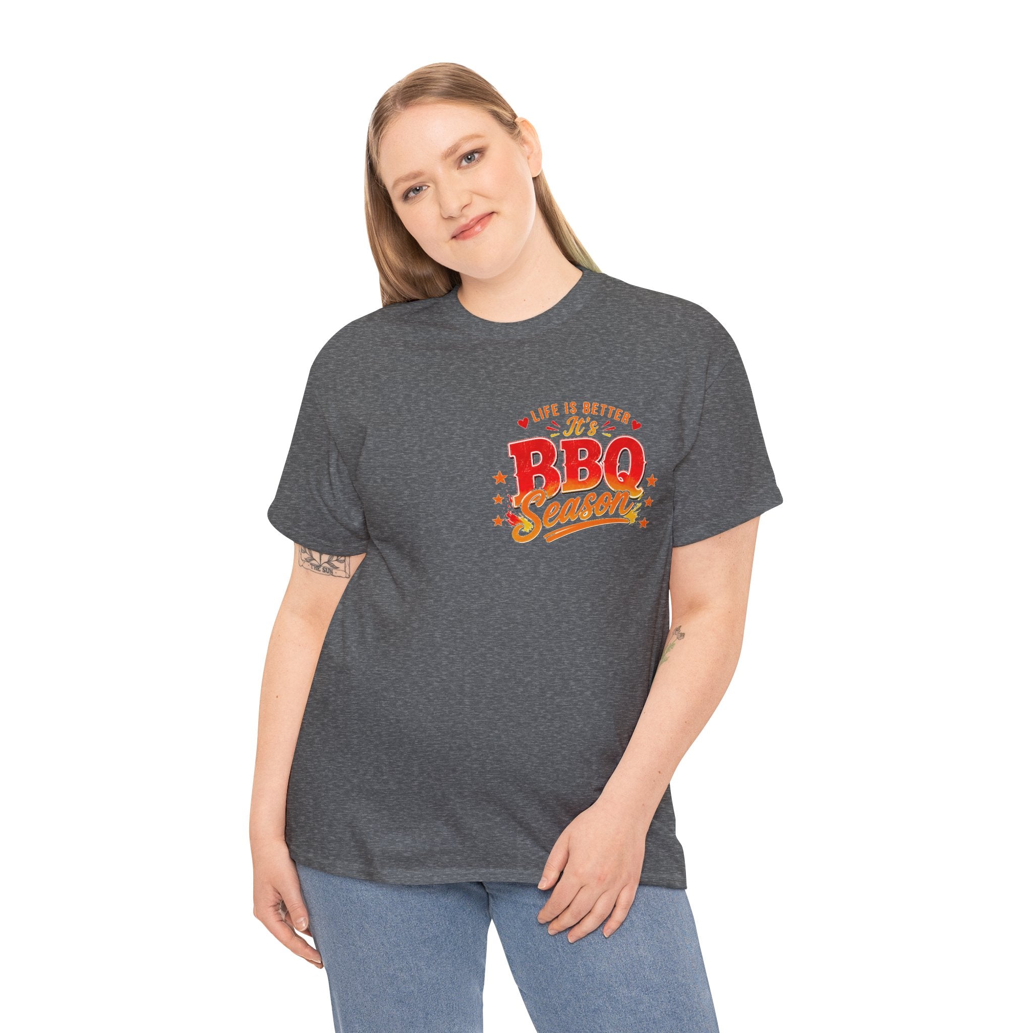 BBQ Season T-Shirt | Life Is Better It's BBQ Season Tee | Funny Grill Shirt | Summer Cookout Tee | Barbecue Lover Gift | Backyard BBQ Shirt