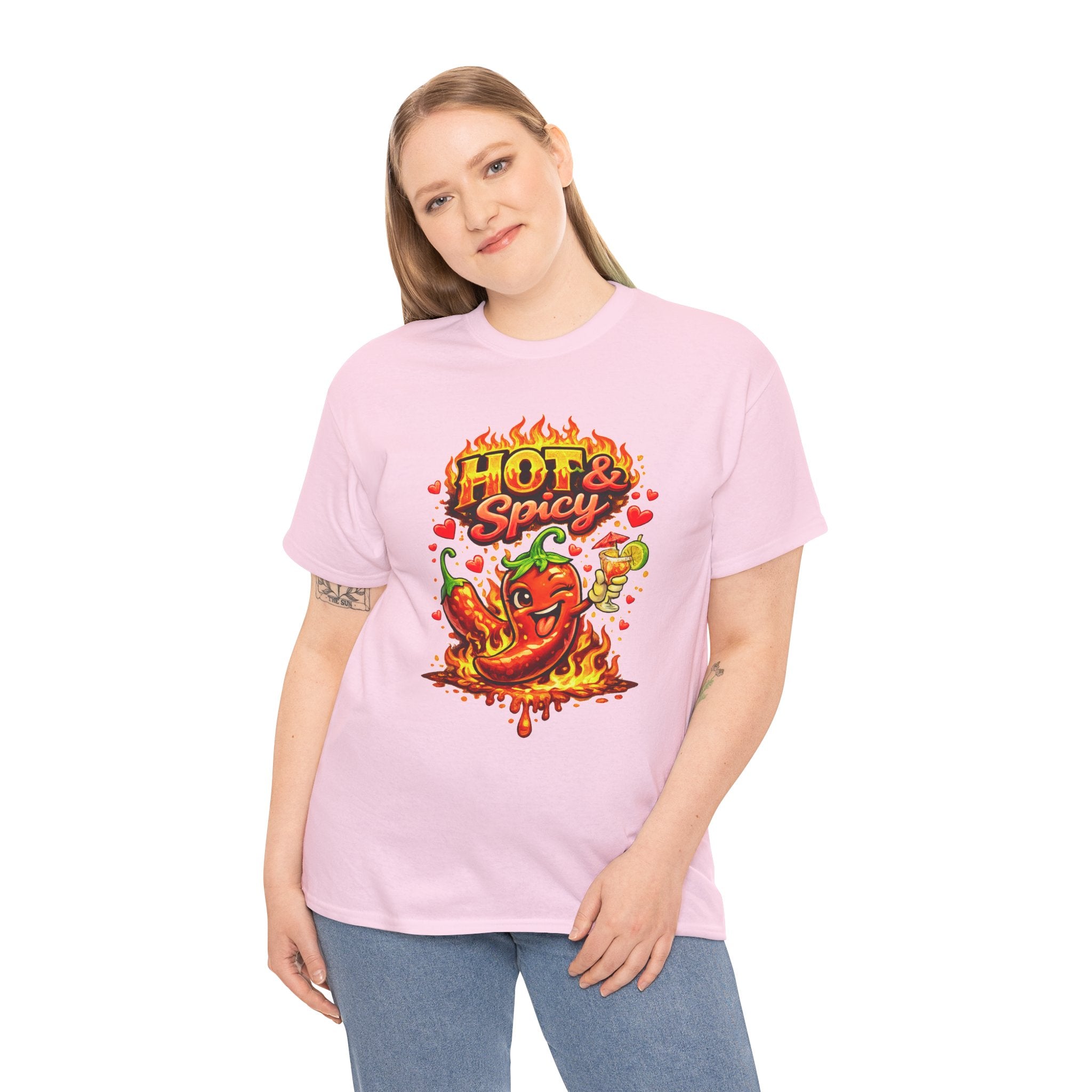 Hot & Spicy Pepper Shirt, Funny Chili Graphic Tee, Cute Food Lover T-Shirt, Spicy Gift