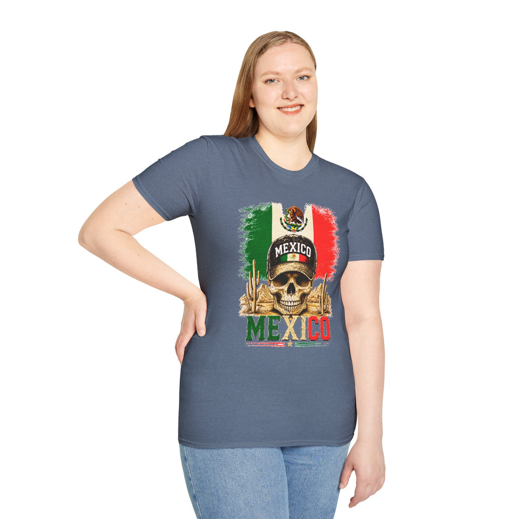 Mexico Flag Skull T-Shirt, Vintage Mexican Skull Shirt, Dia De Los Muertos Tee, Patriotic Mexico Graphic Tee, Gift for Men Women