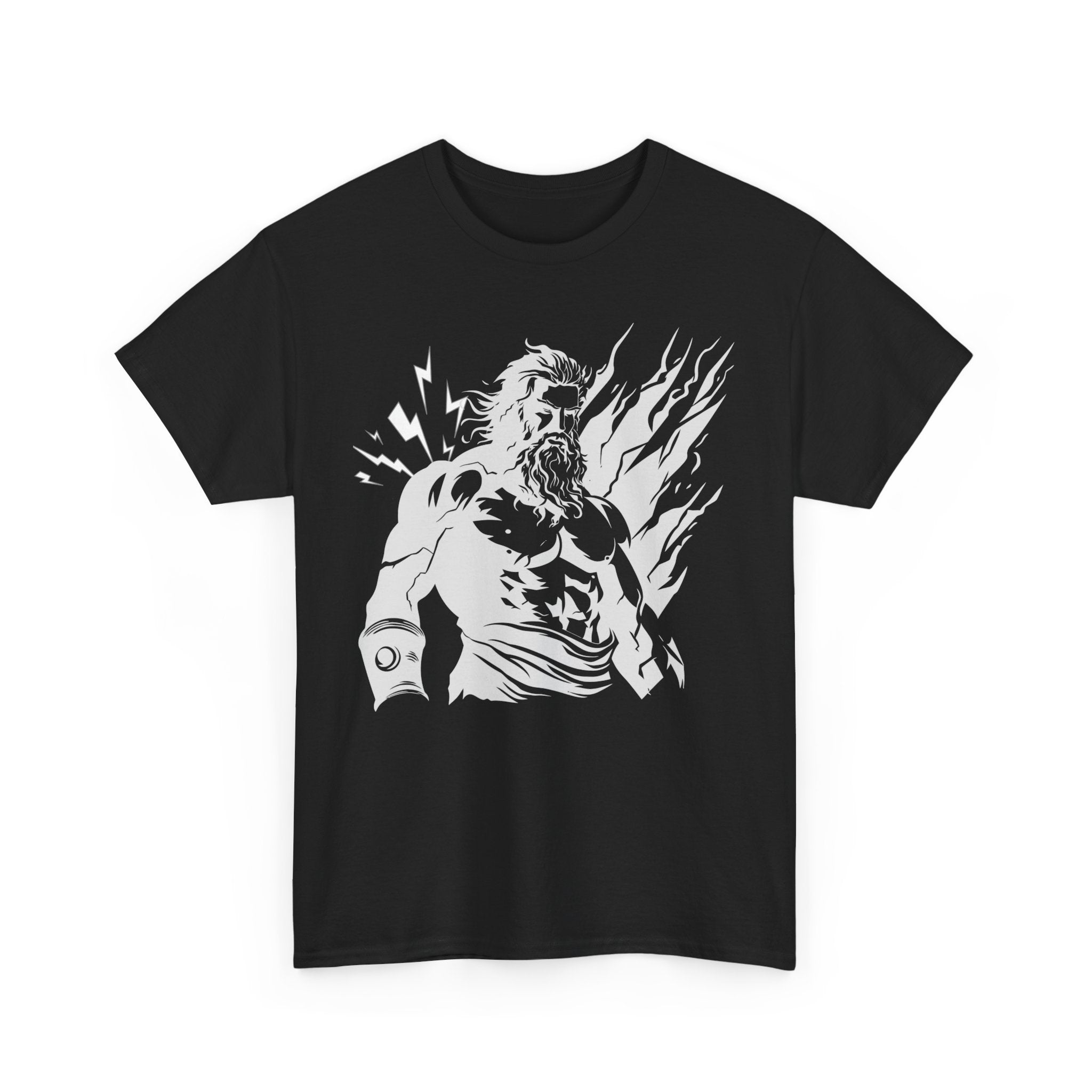Mythic Thunder God Tee — Vintage Lightning Warrior Graphic T-Shirt