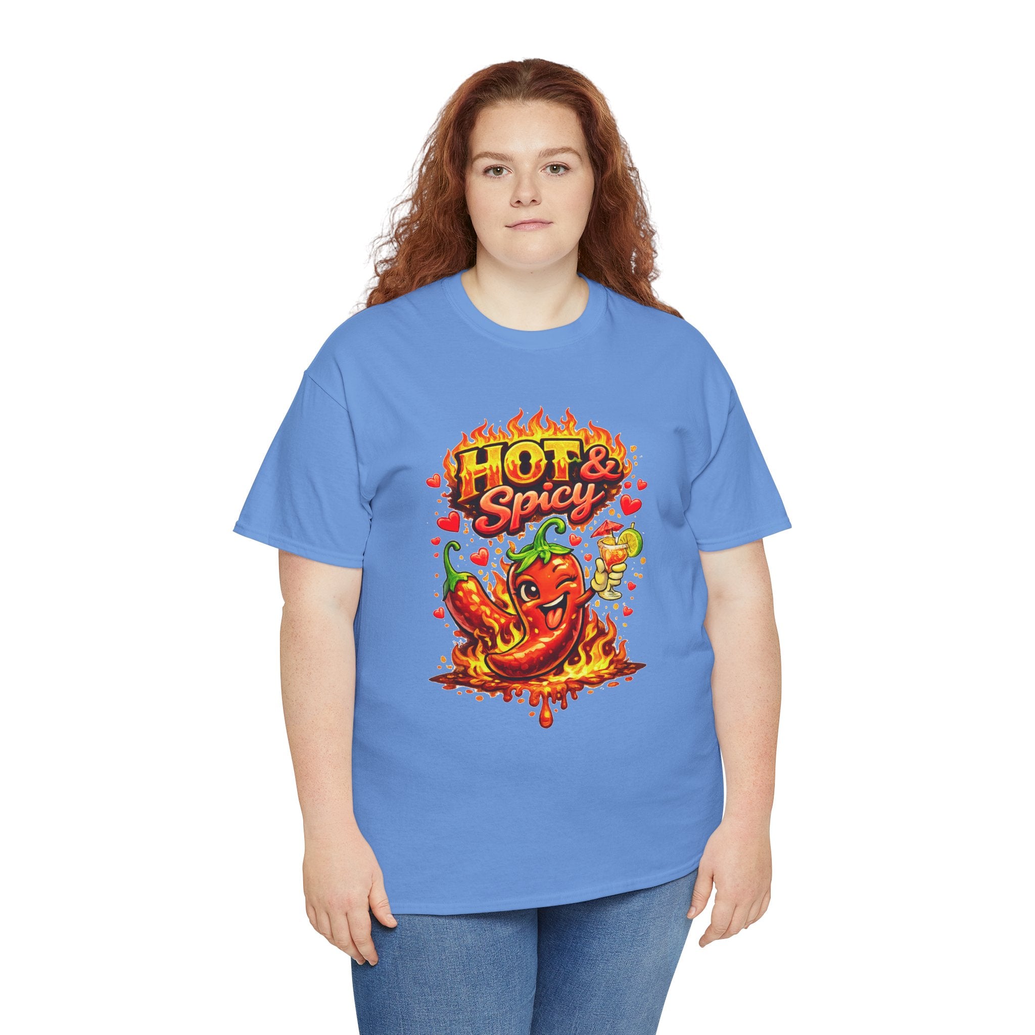 Hot & Spicy Pepper Shirt, Funny Chili Graphic Tee, Cute Food Lover T-Shirt, Spicy Gift