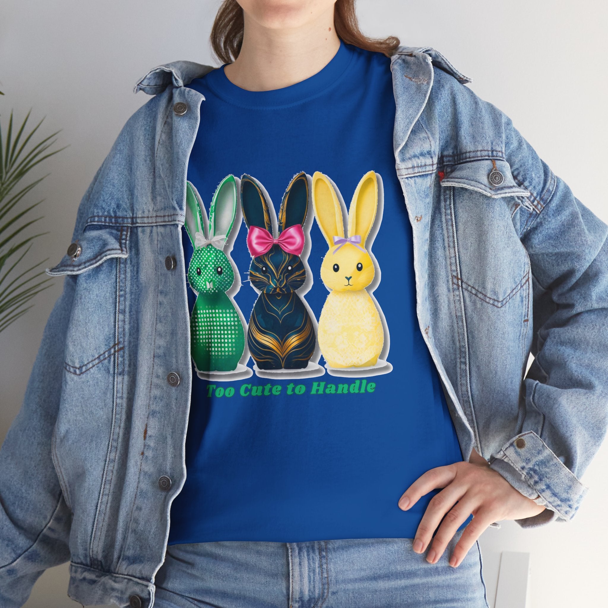 Funny Easter Bunny Shirt, Too Cute To Handle Tee, Cute Bunny Shirt, Easter Gift for Women, Spring Rabbit T-Shirt, Easter Outfit