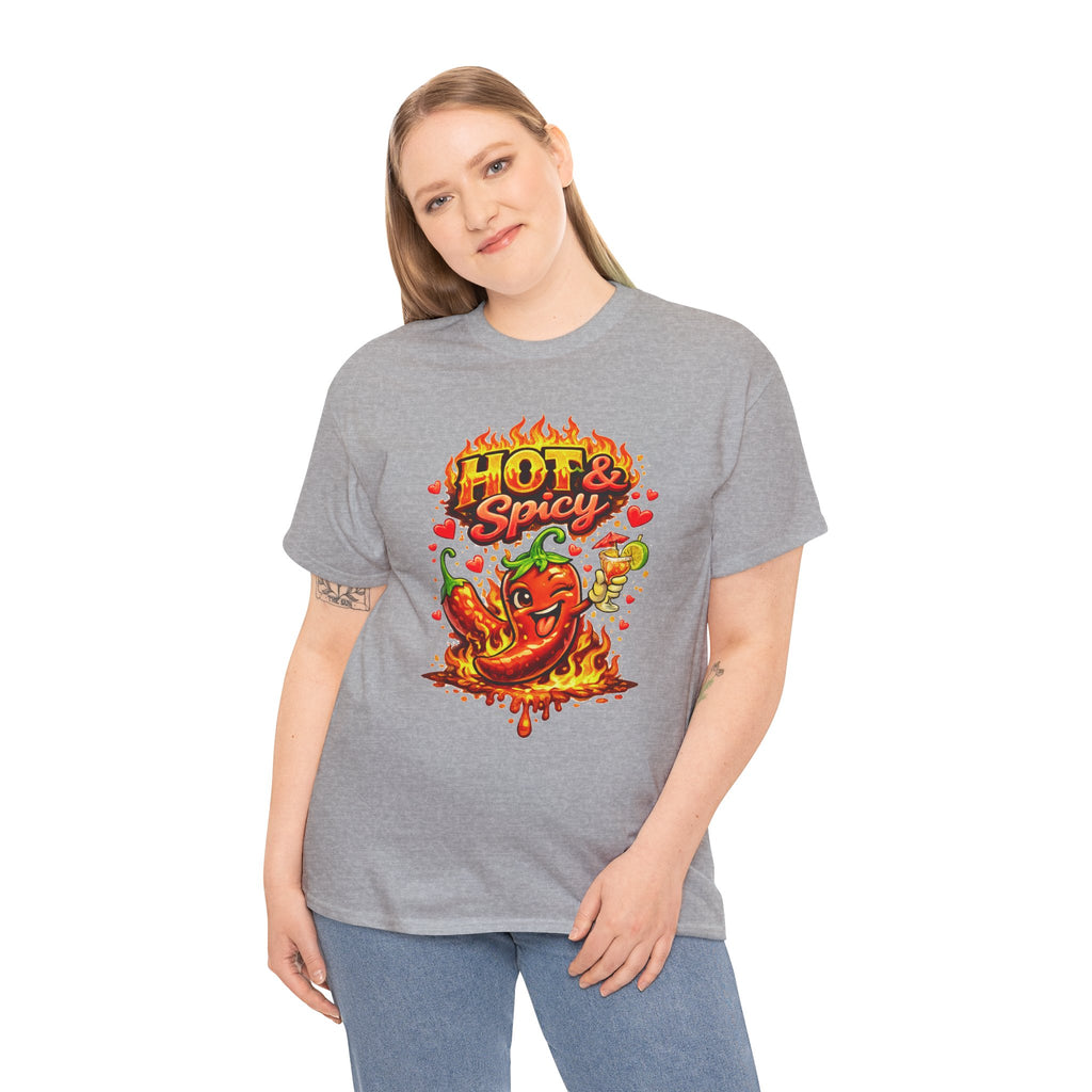 Hot & Spicy Pepper Shirt, Funny Chili Graphic Tee, Cute Food Lover T-Shirt, Spicy Gift