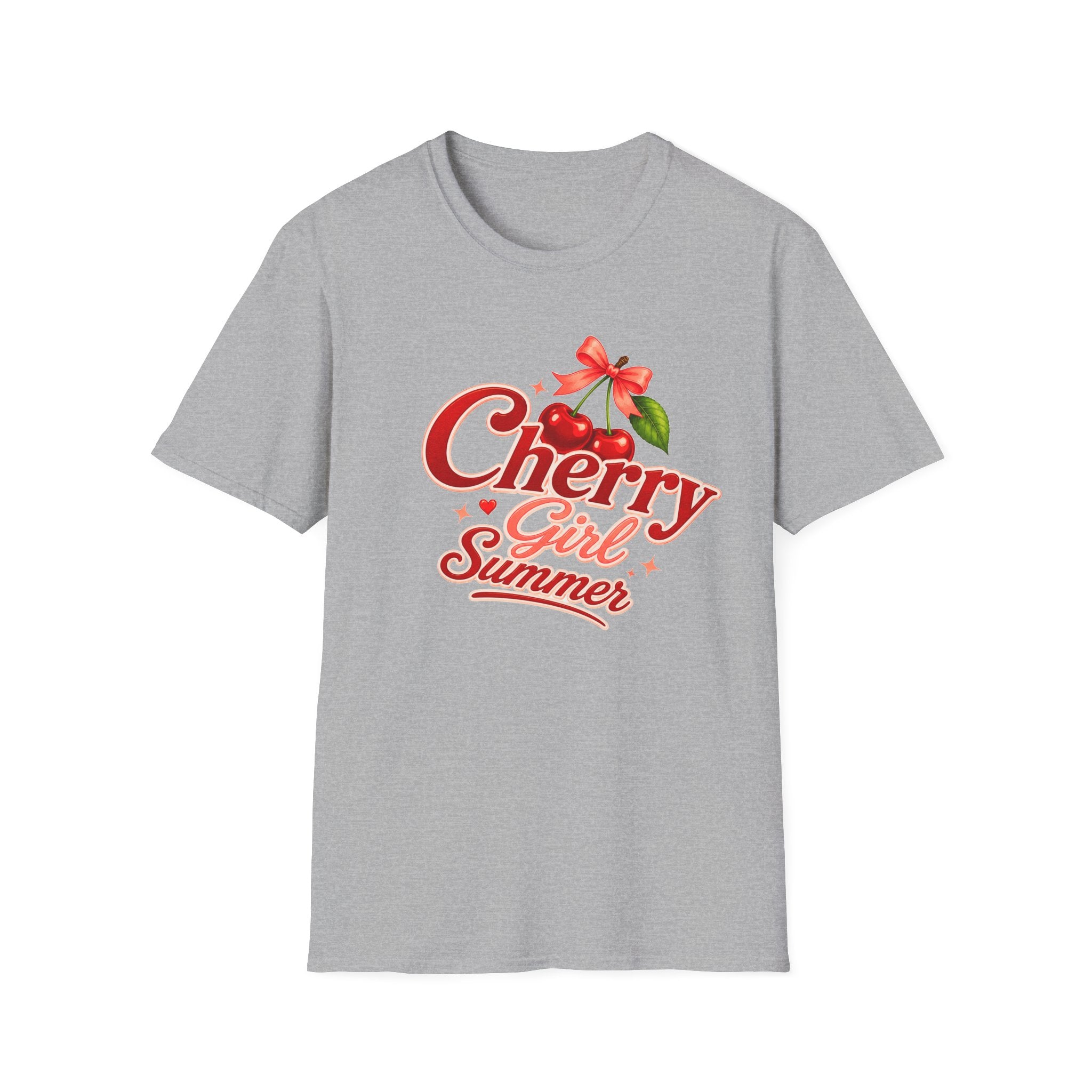 Cherry Girl Summer T-Shirt | Cute Retro Cherry Tee | Coquette Aesthetic Shirt | Summer Graphic Tee | Trendy Women's Shirt