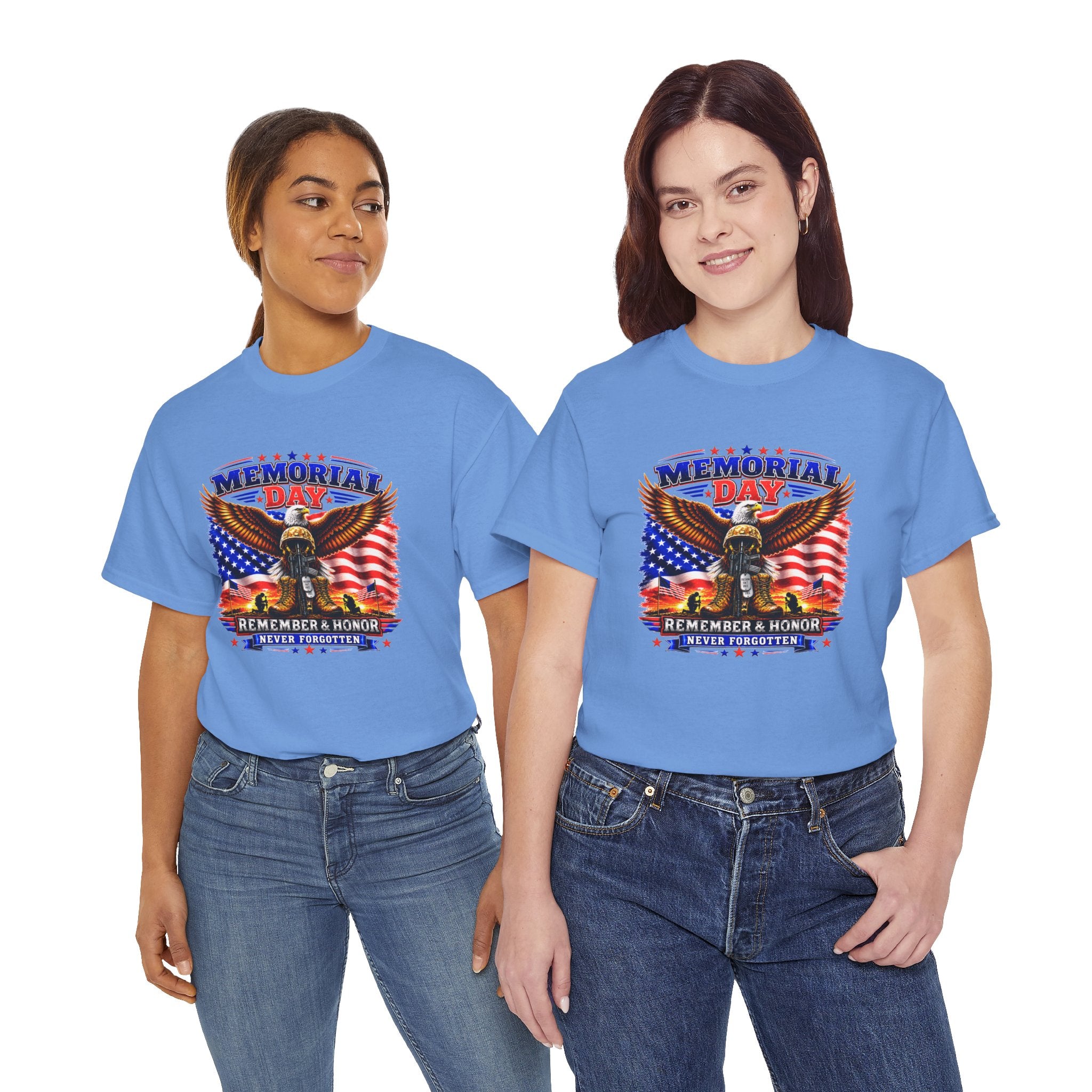 Memorial Day Shirt, Patriotic Eagle T-Shirt, Remember & Honor Tee, American Flag Graphic Shirt, Military Tribute Gift