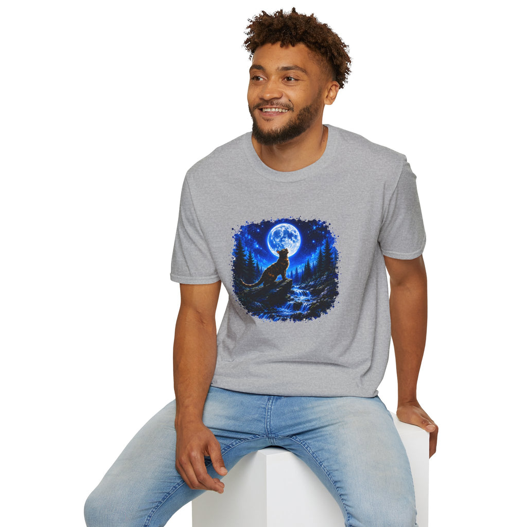 Cat Howl T-Shirt – Moonlit Night Graphic Tee